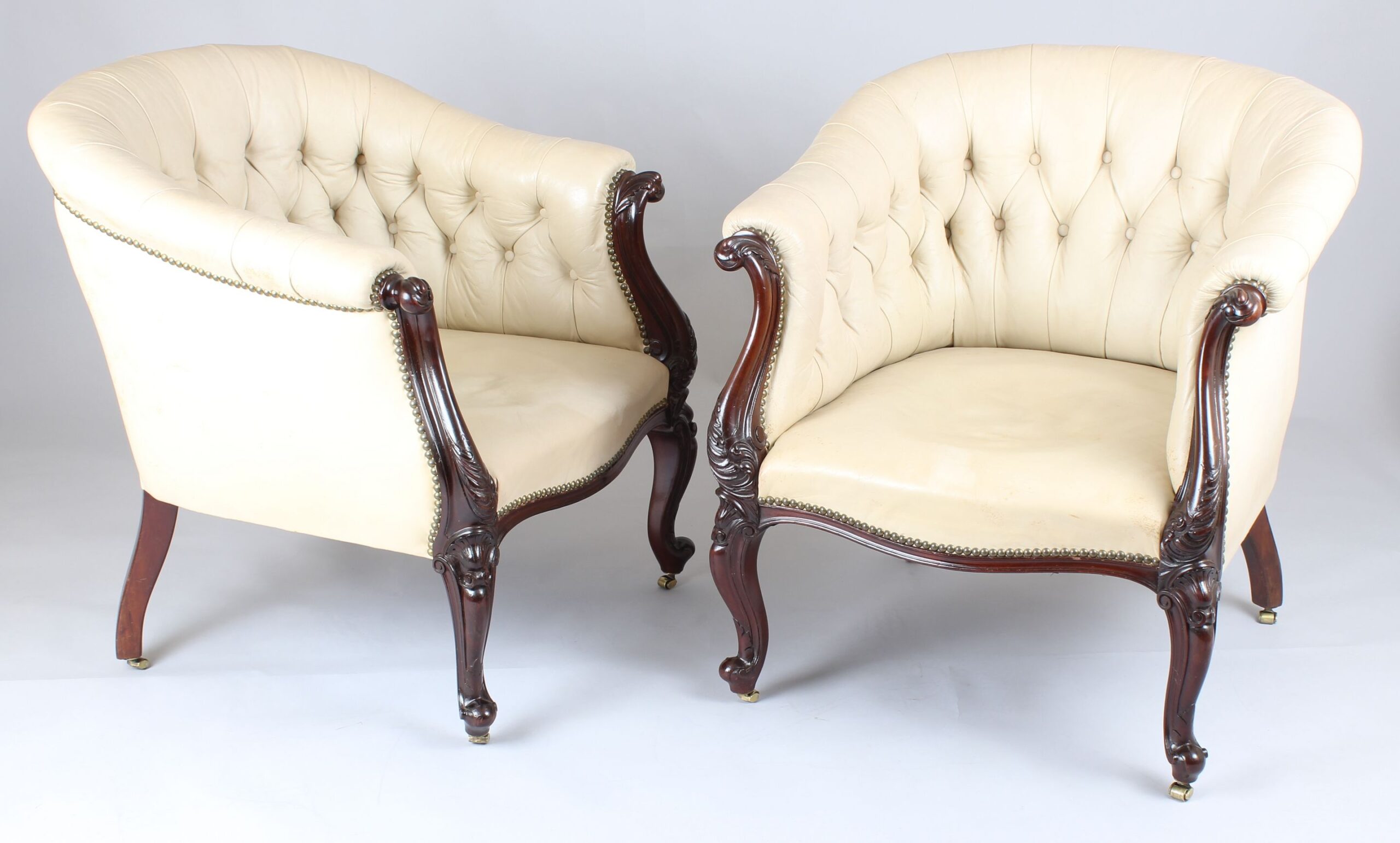Very fine pair of mahogany tub-chairs