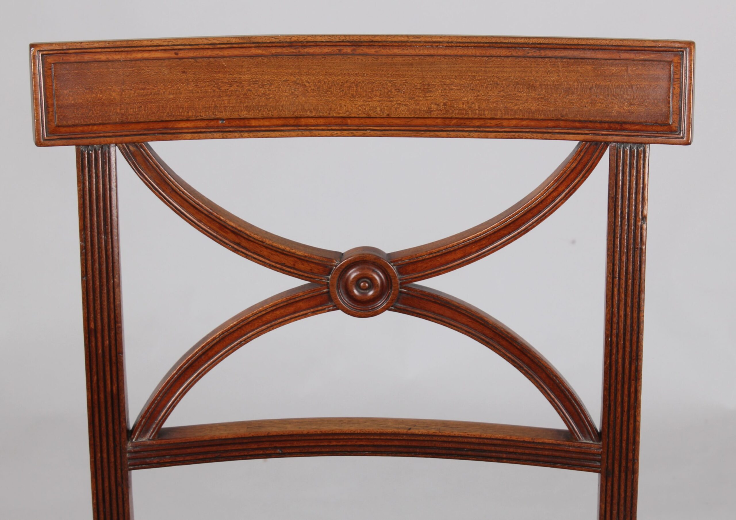 Set of eight George III period mahogany dining-chairs
