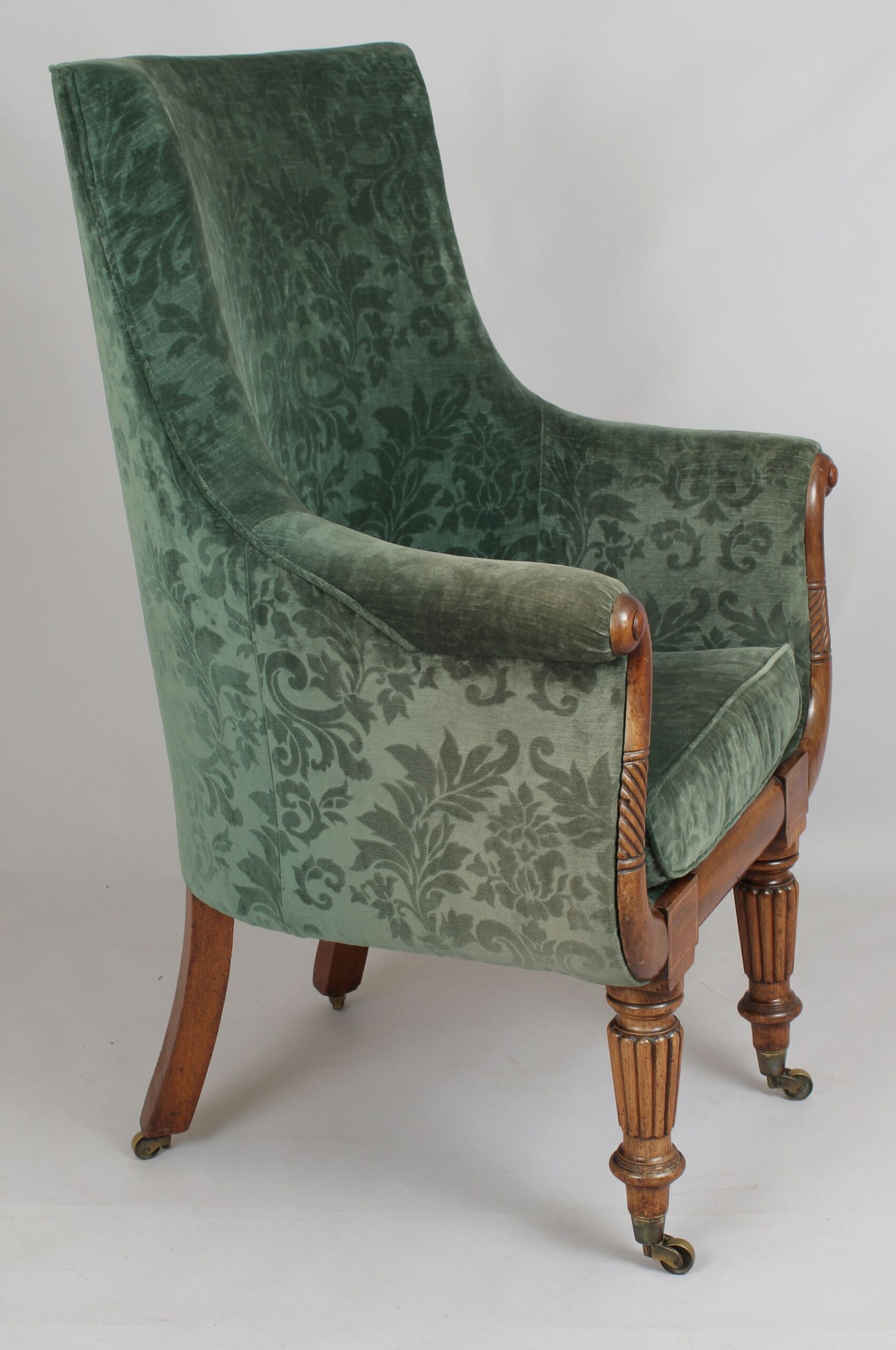 William IV period tall-backed easy-chair