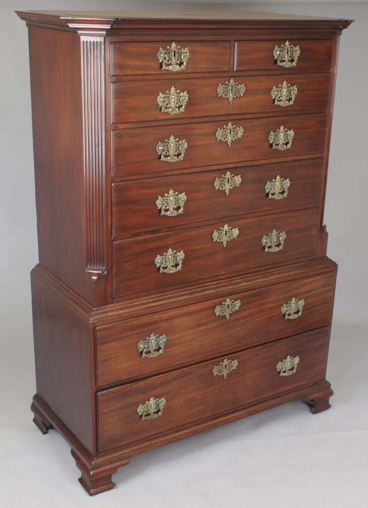 A fine George II period mahogany chest on chest