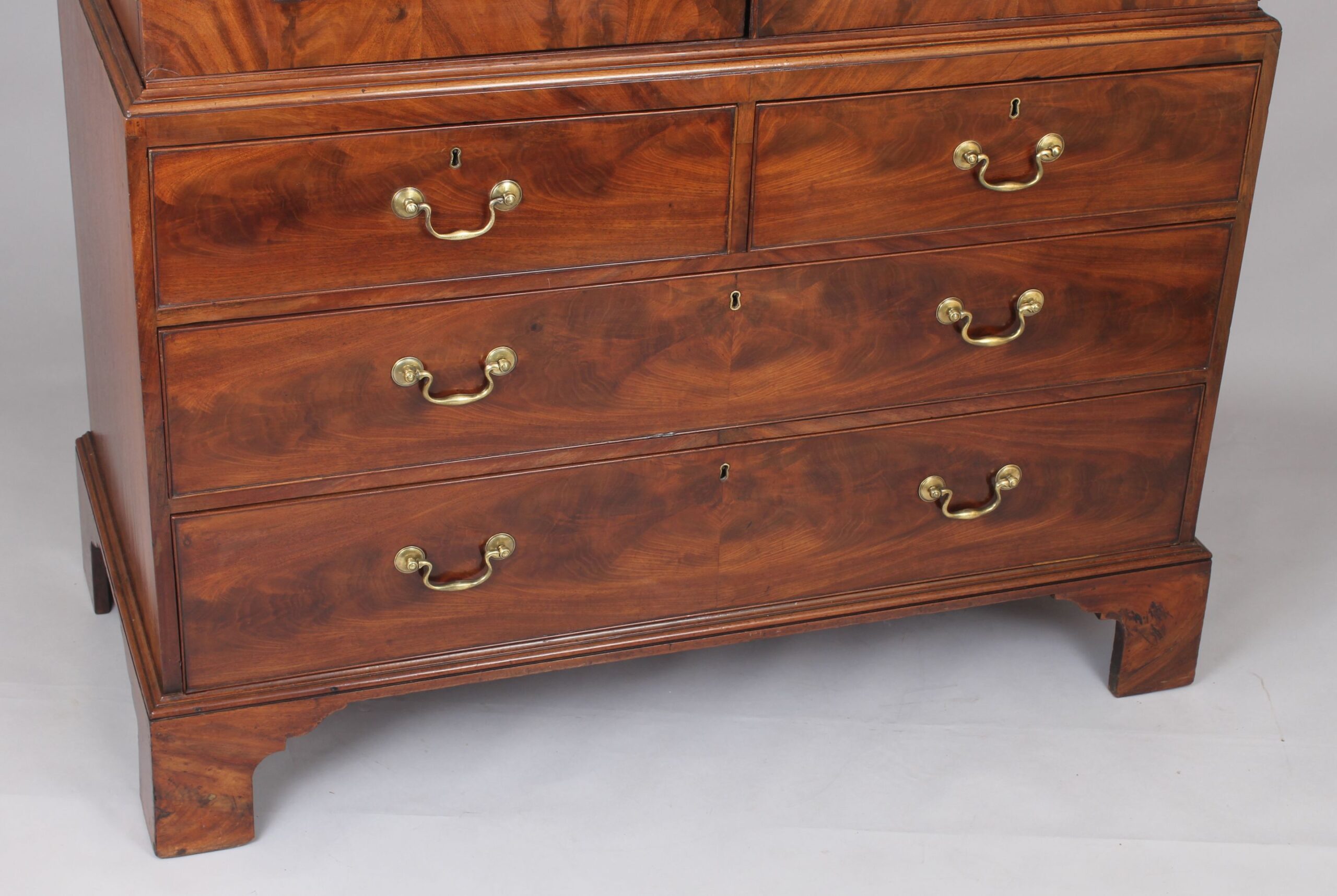 George III mahogany linen press