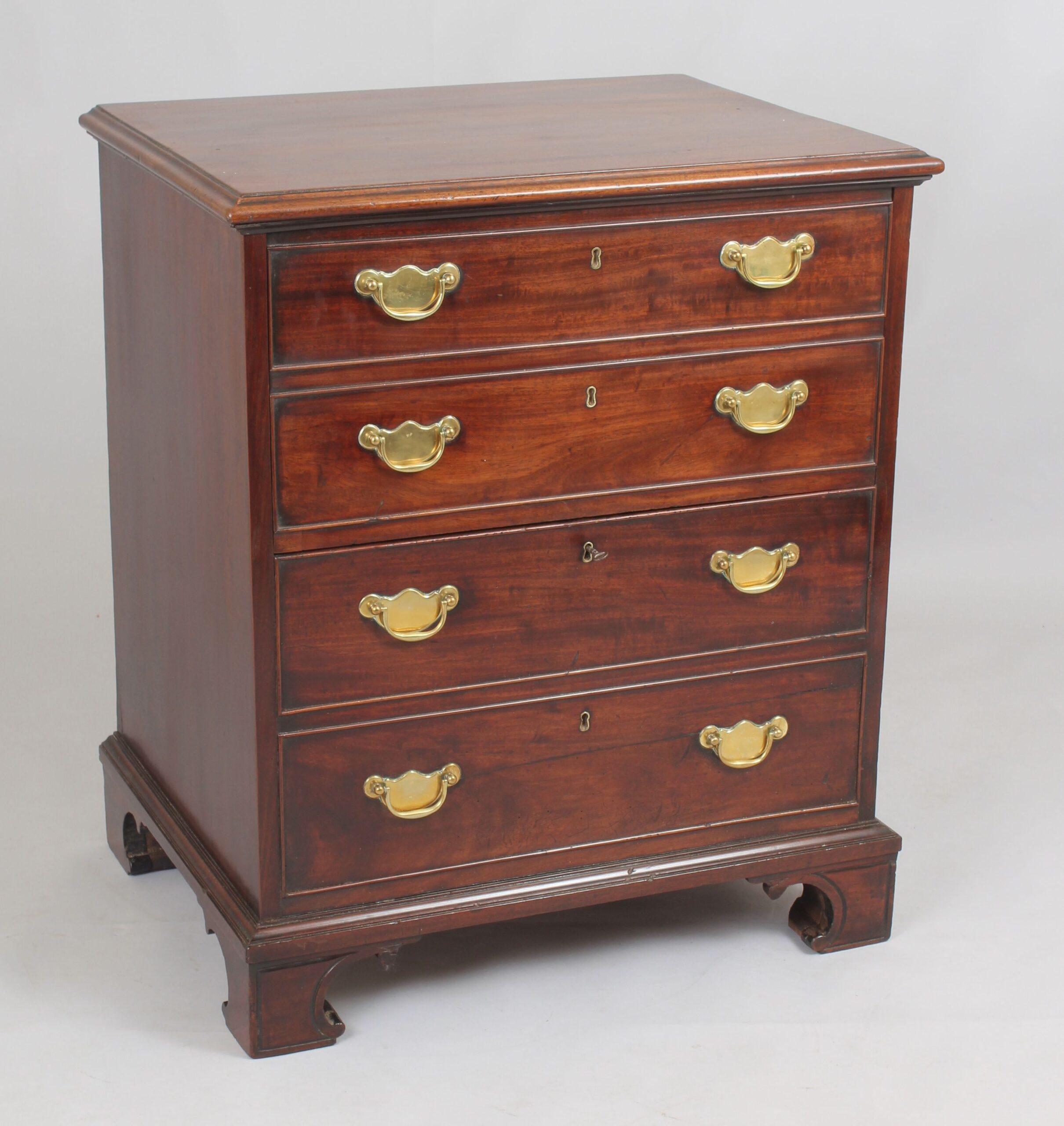 George III period mahogany chest-of-drawers night-table converted to form a drinks’ cabinet