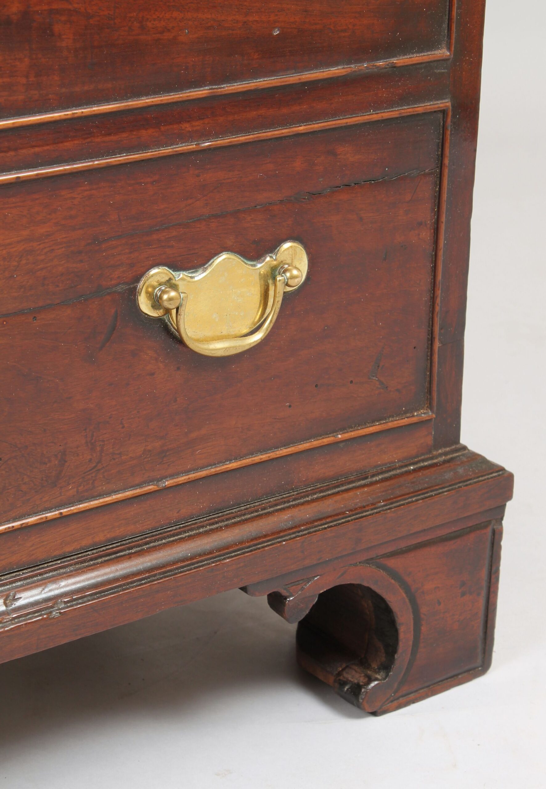 George III period mahogany chest-of-drawers night-table converted to form a drinks’ cabinet