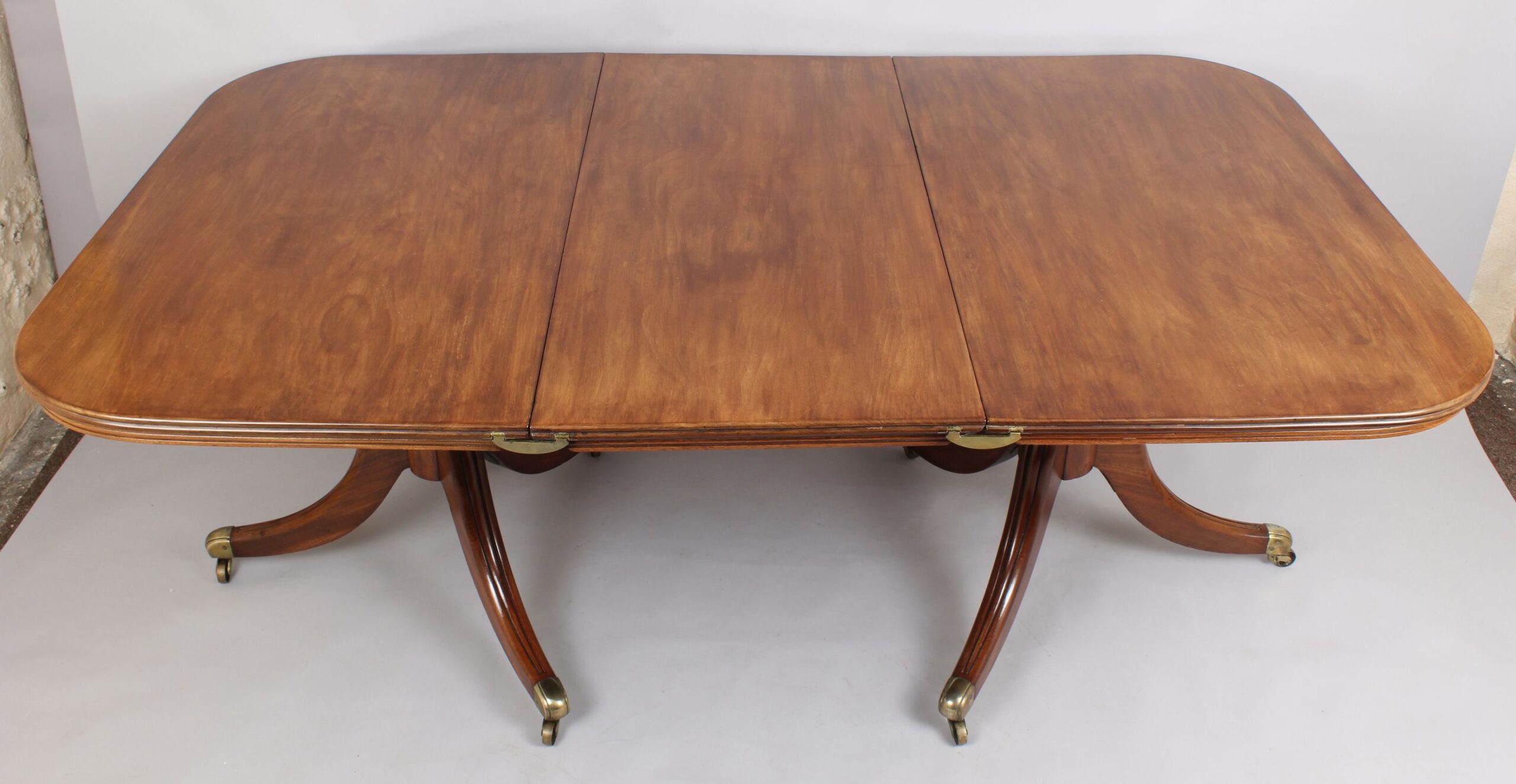 George IV period mahogany twin-pedestal dining-table