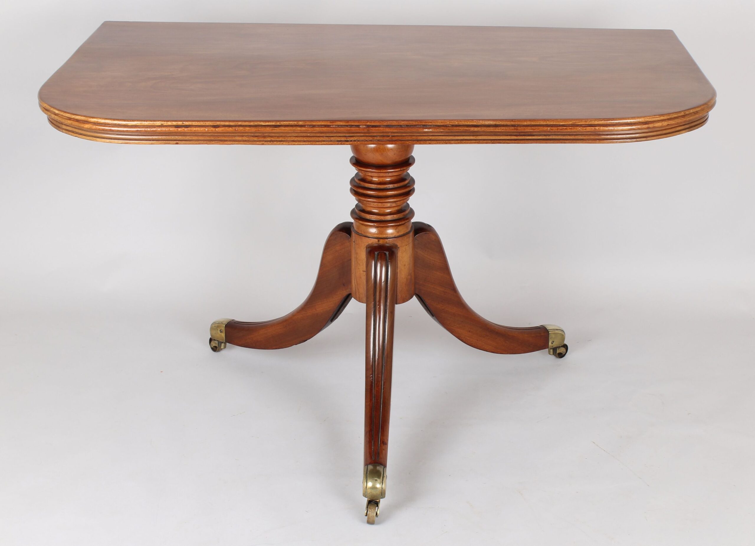 George IV period mahogany twin-pedestal dining-table