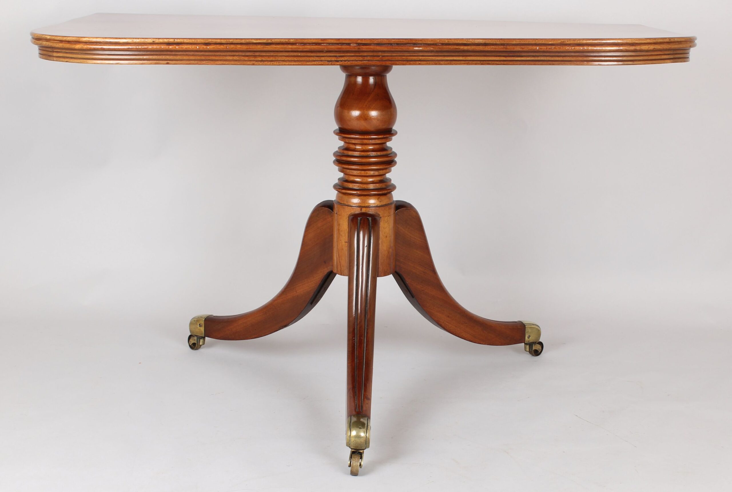 George IV period mahogany twin-pedestal dining-table