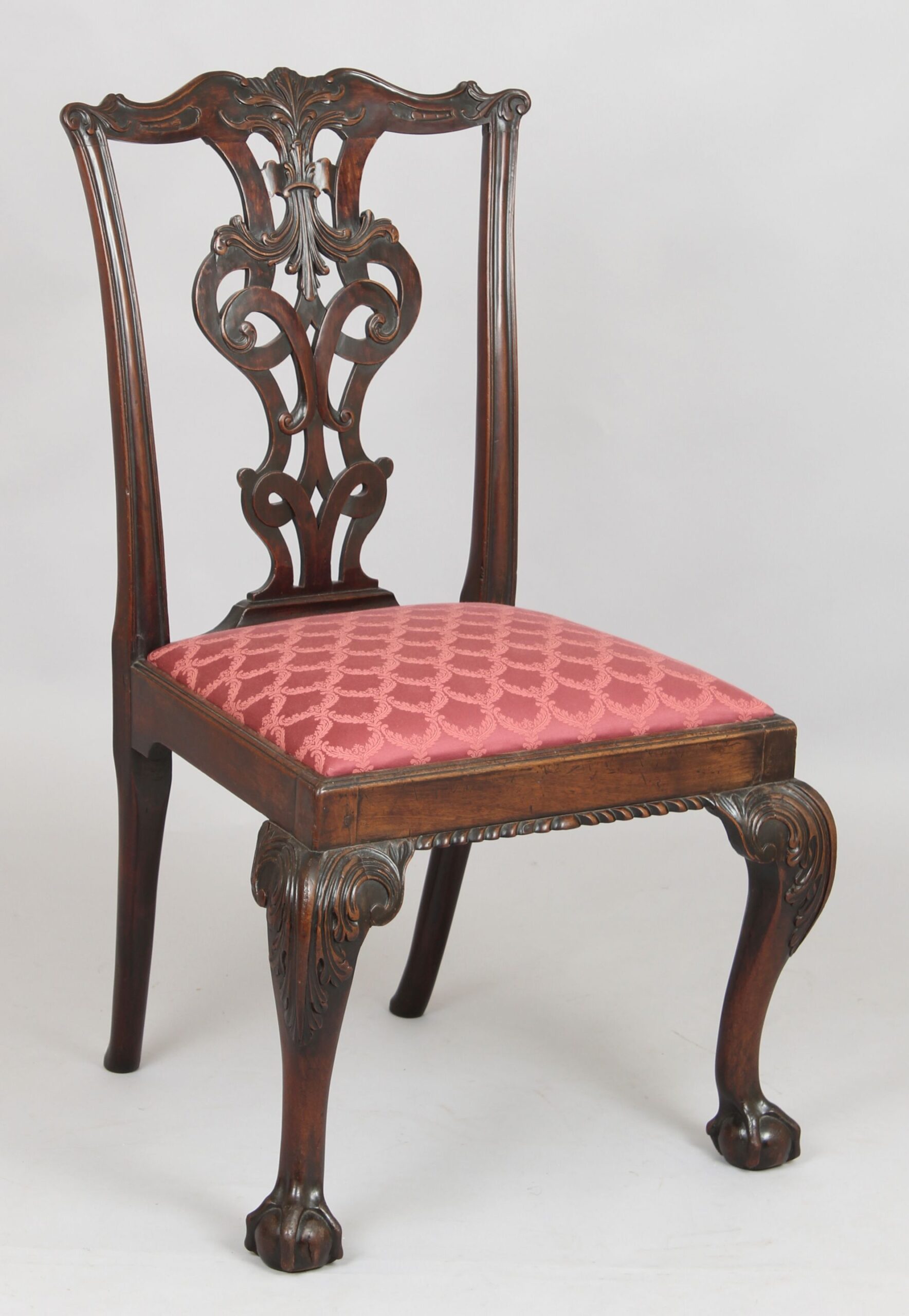 Early George III period mahogany side-chair