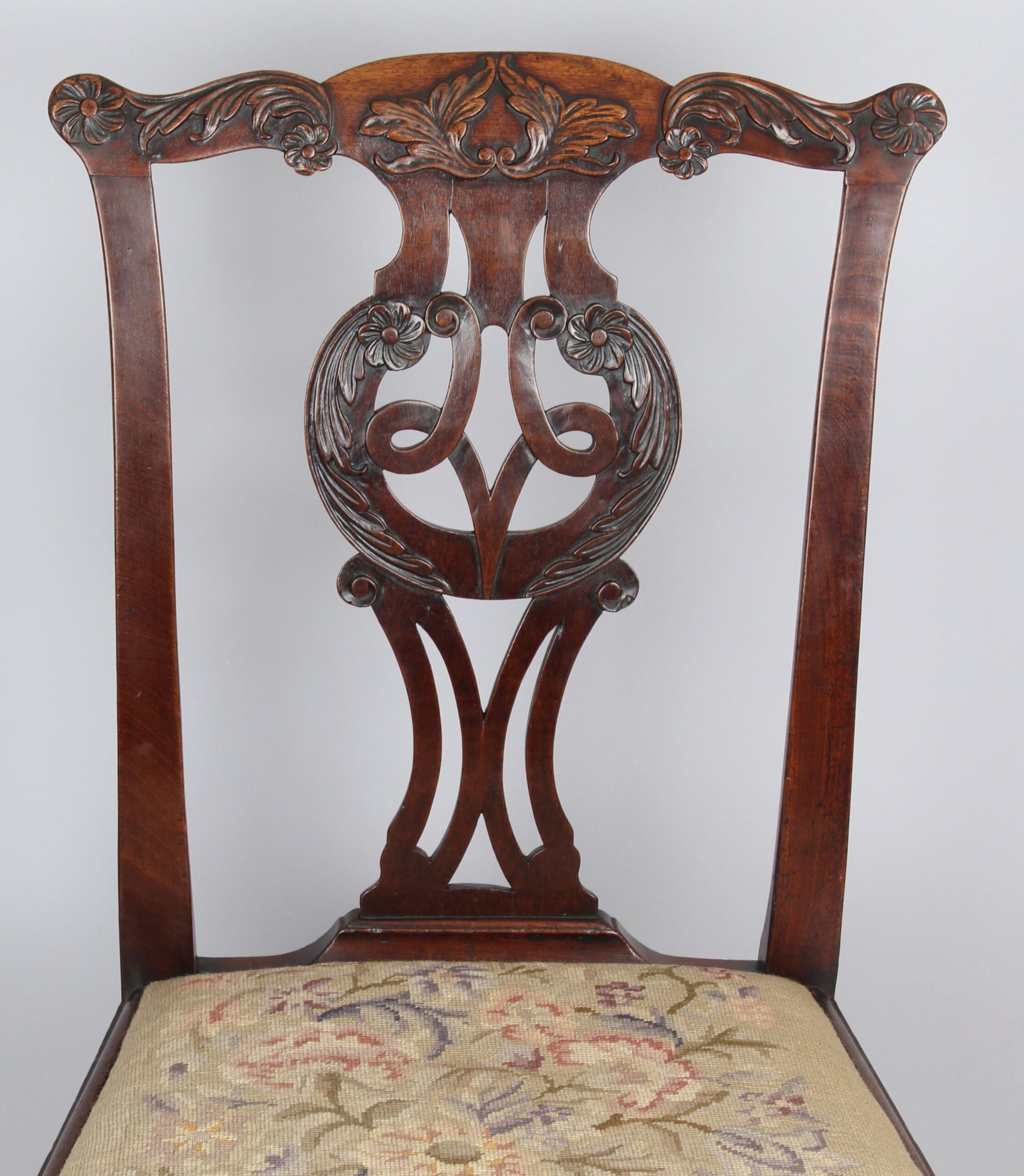 Early George III period mahogany side-chair