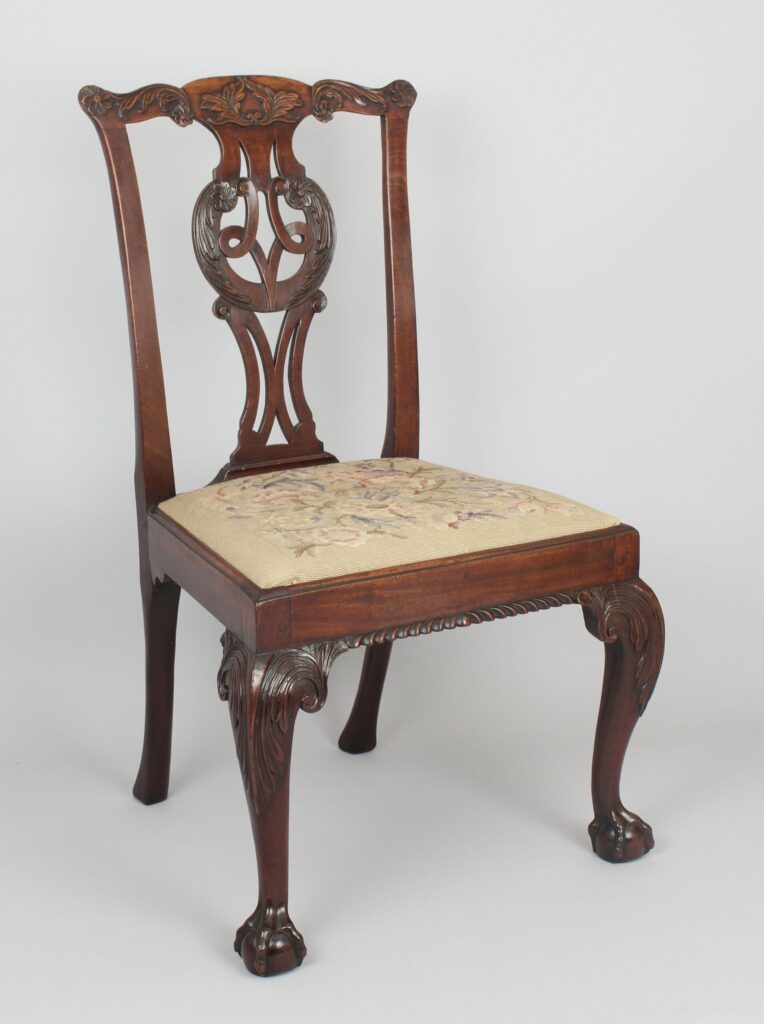 Early George III period mahogany side-chair
