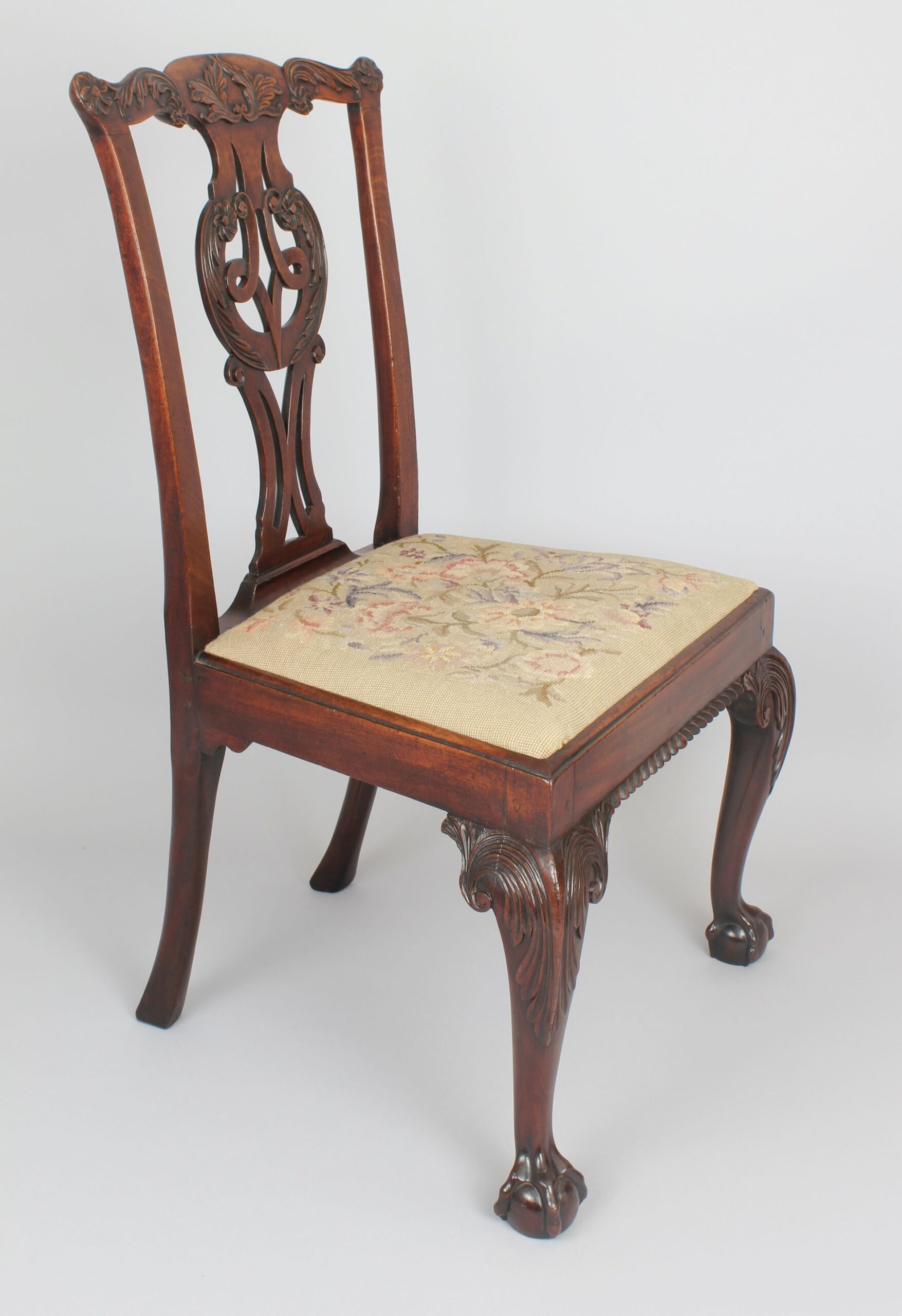 Early George III period mahogany side-chair