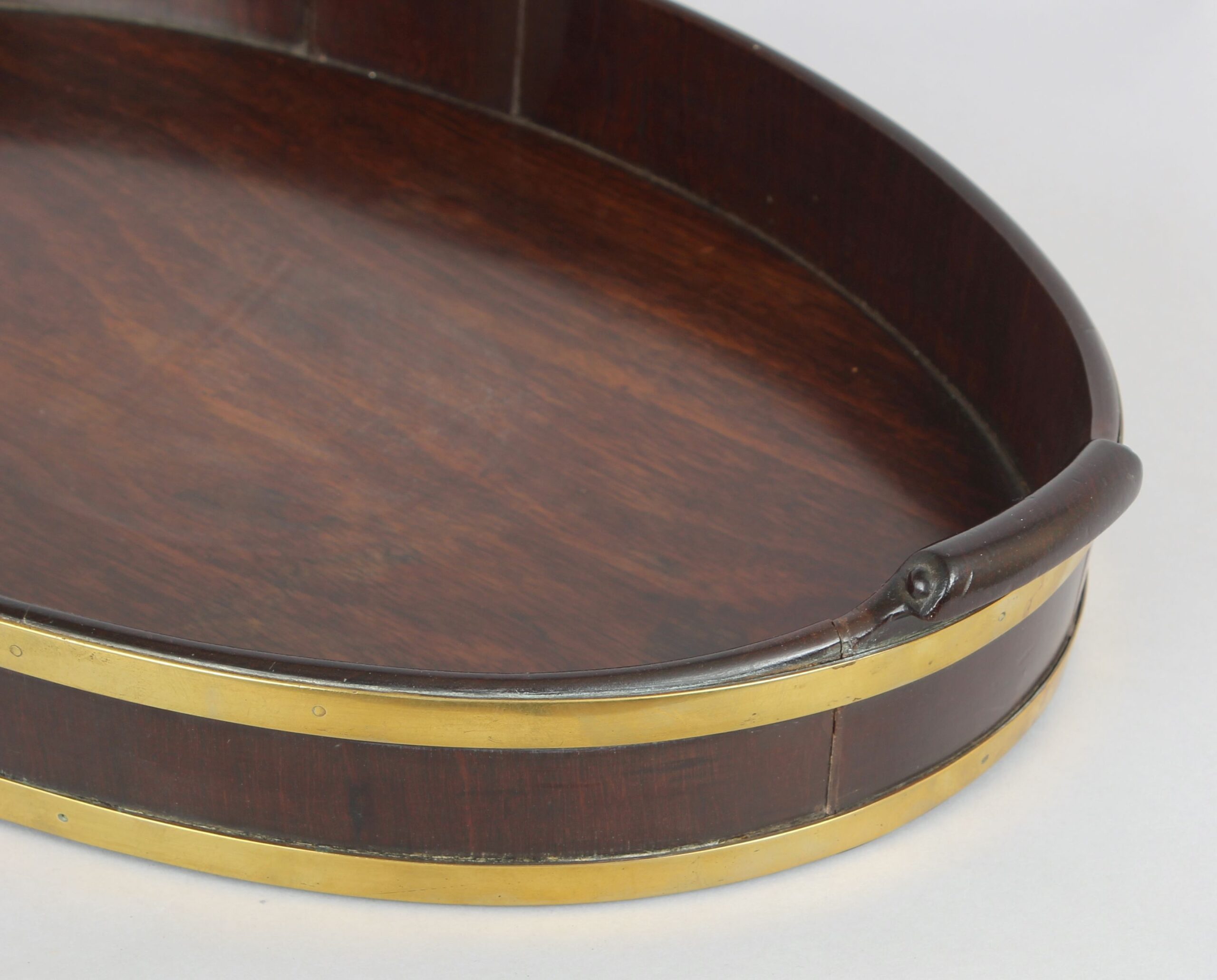 George III period mahogany oval tray