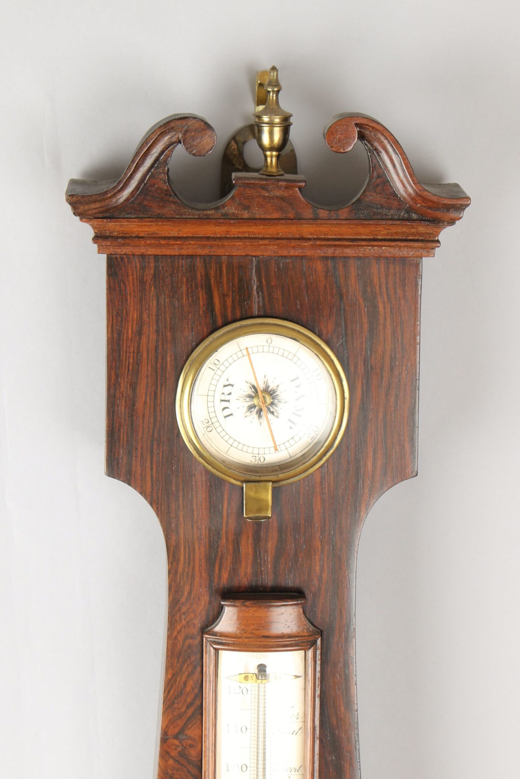 19th century rosewood wheel barometer by J Tara