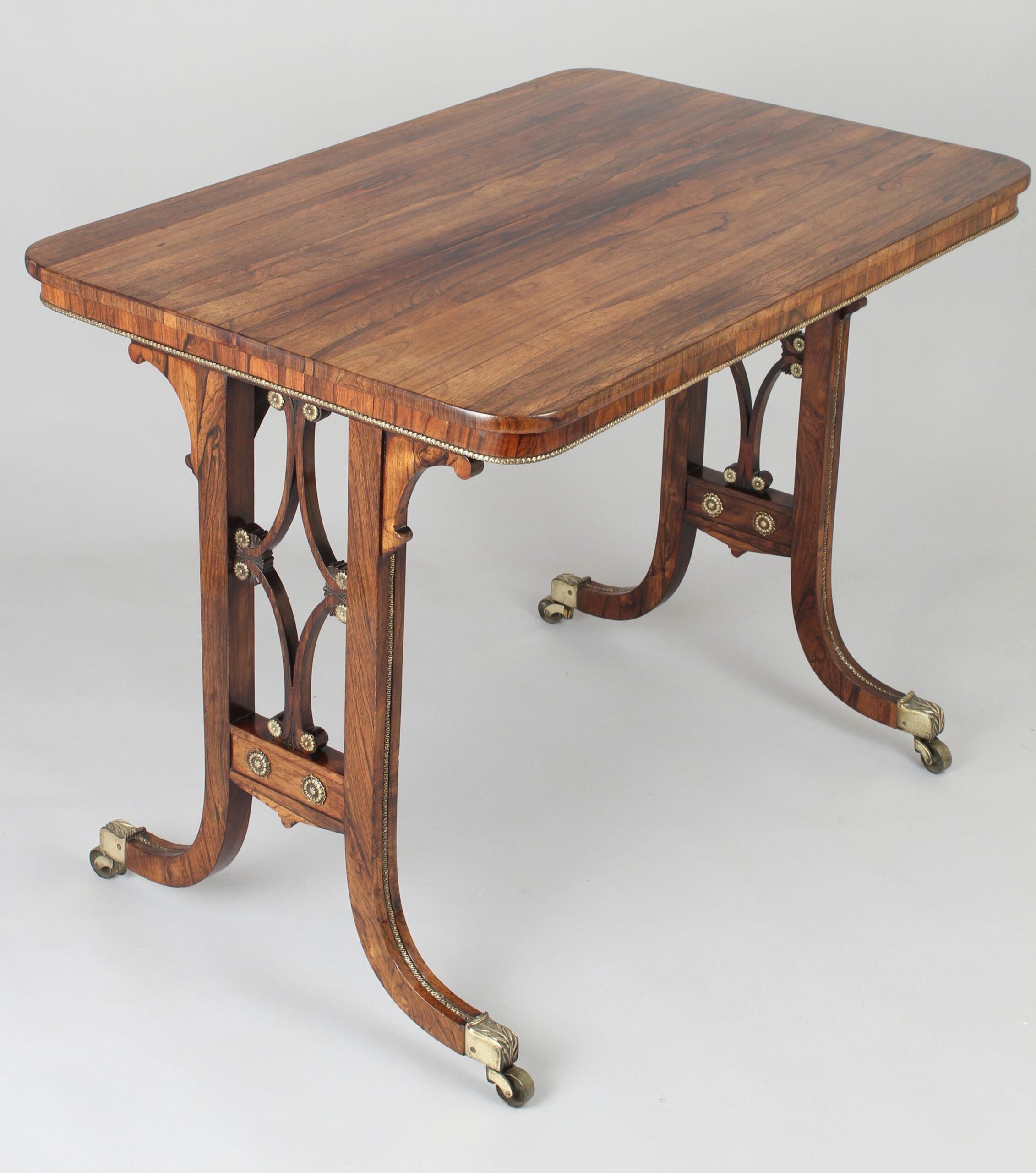 Fine Regency period rosewood end-standard centre-table