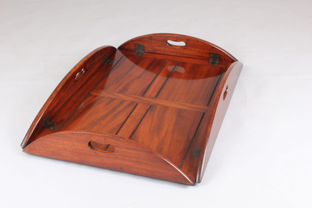 Nineteenth century mahogany drop-side butler’s tray