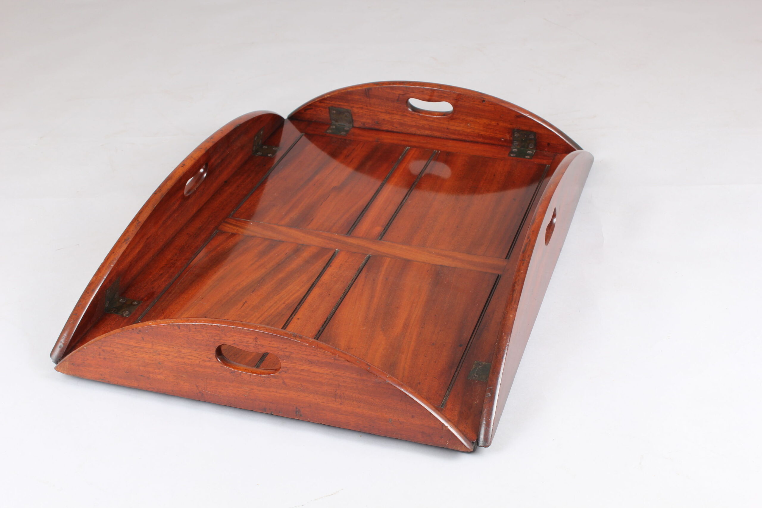 Nineteenth century mahogany drop-side butler’s tray