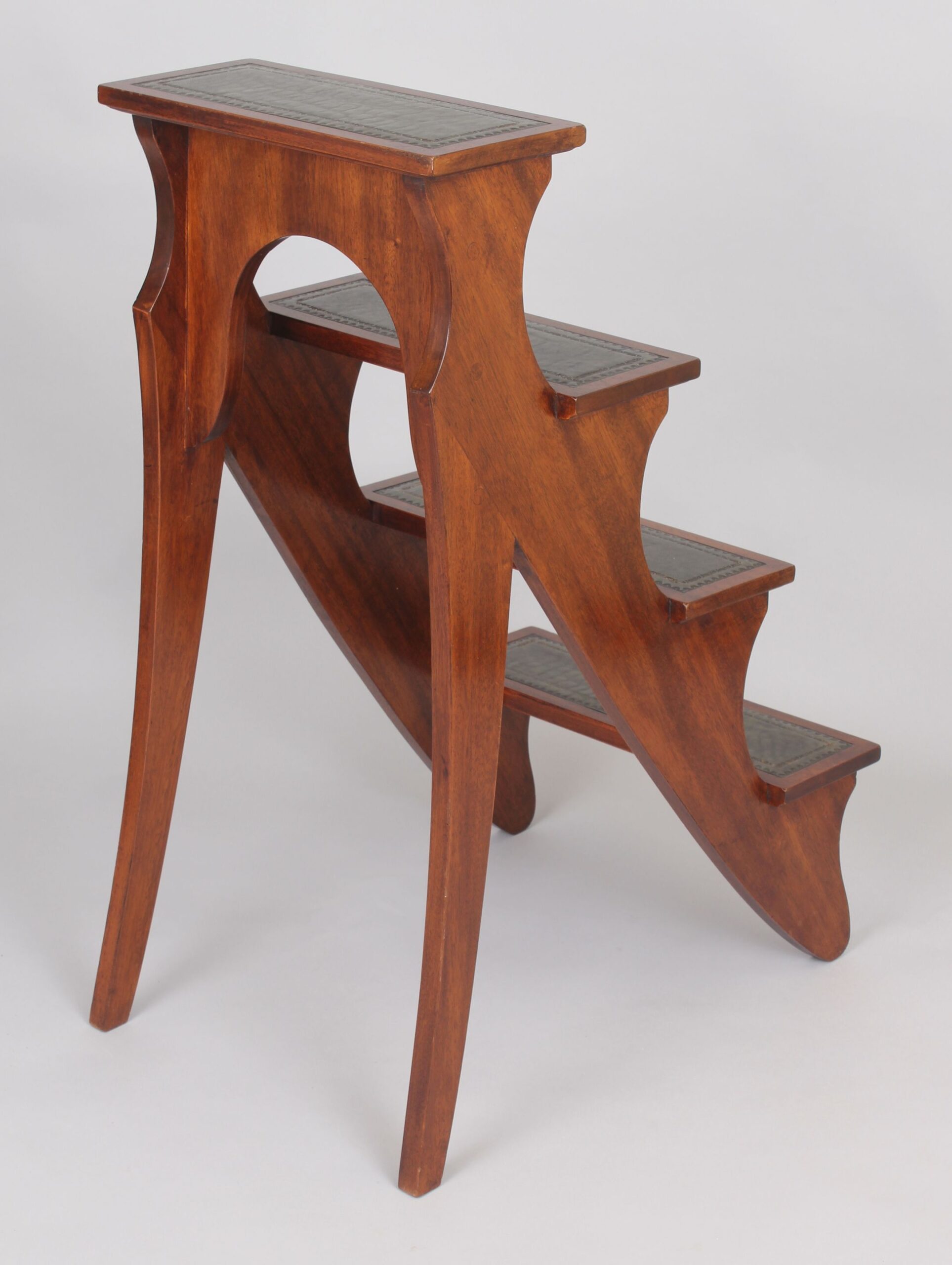 Set of mahogany library-steps of Regency character