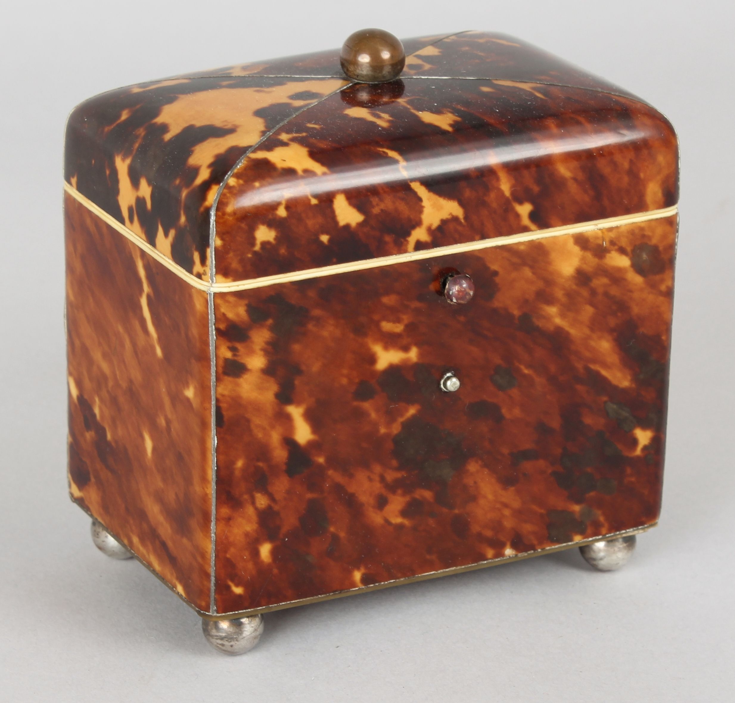 George III mahogany tea caddy