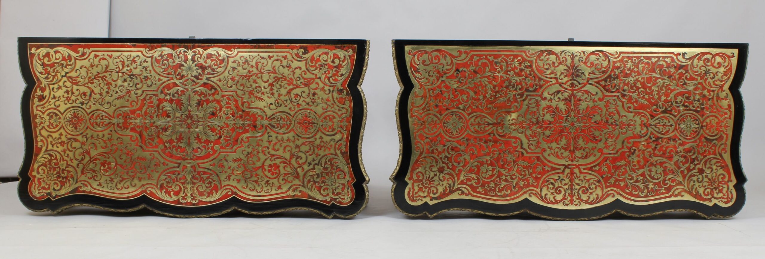 An exceptionally fine pair of French Second Empire Boulle Revival card-tables