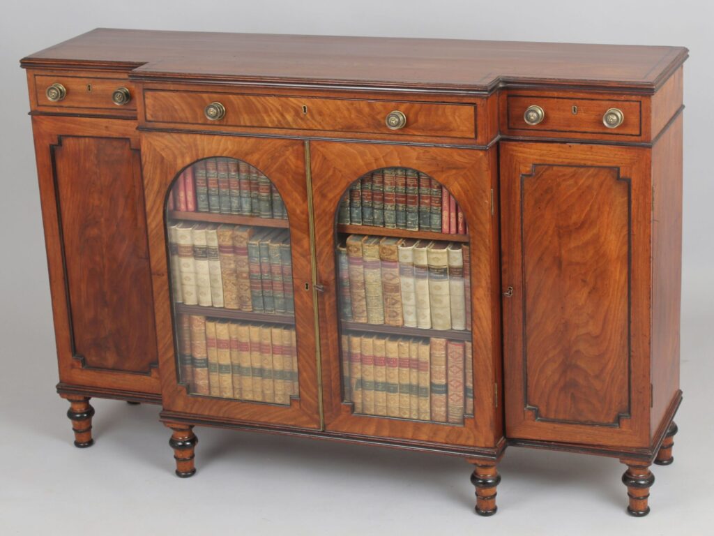 George IV small mahogany breakfront side-cabinet