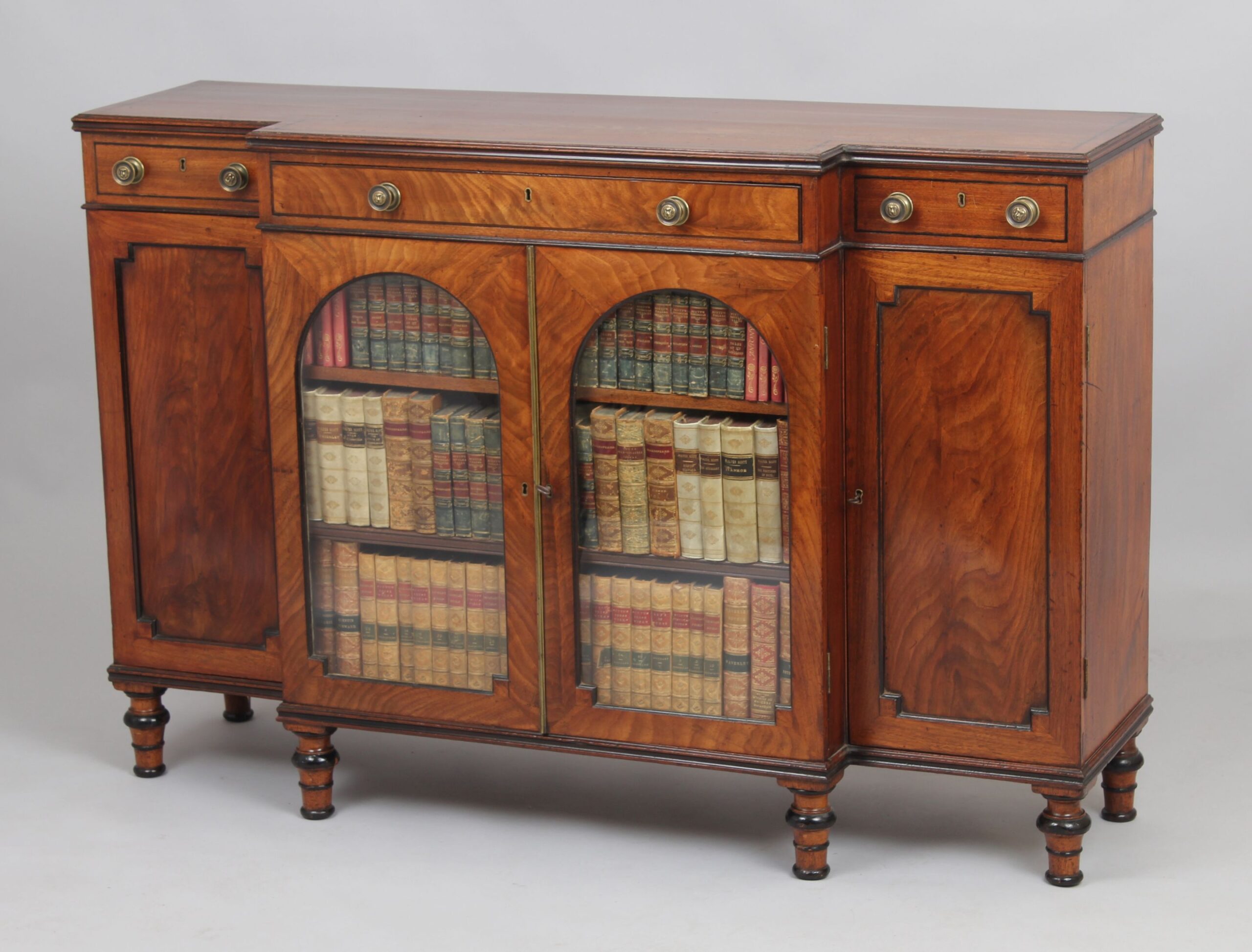 George IV small mahogany breakfront side-cabinet