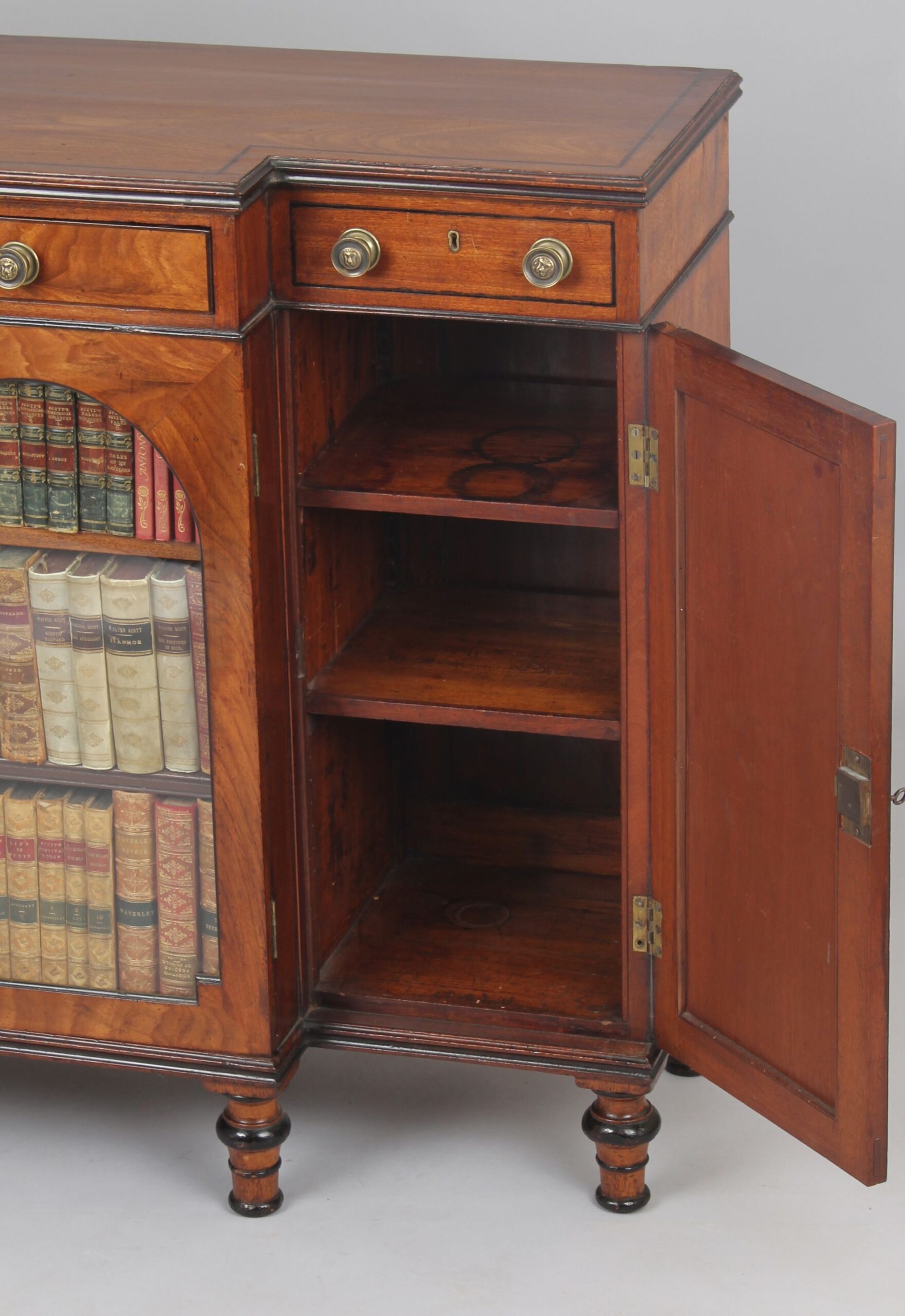 George IV small mahogany breakfront side-cabinet