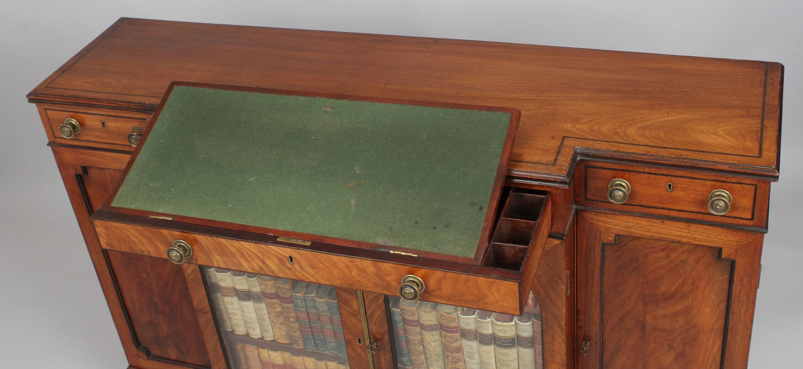 George IV small mahogany breakfront side-cabinet