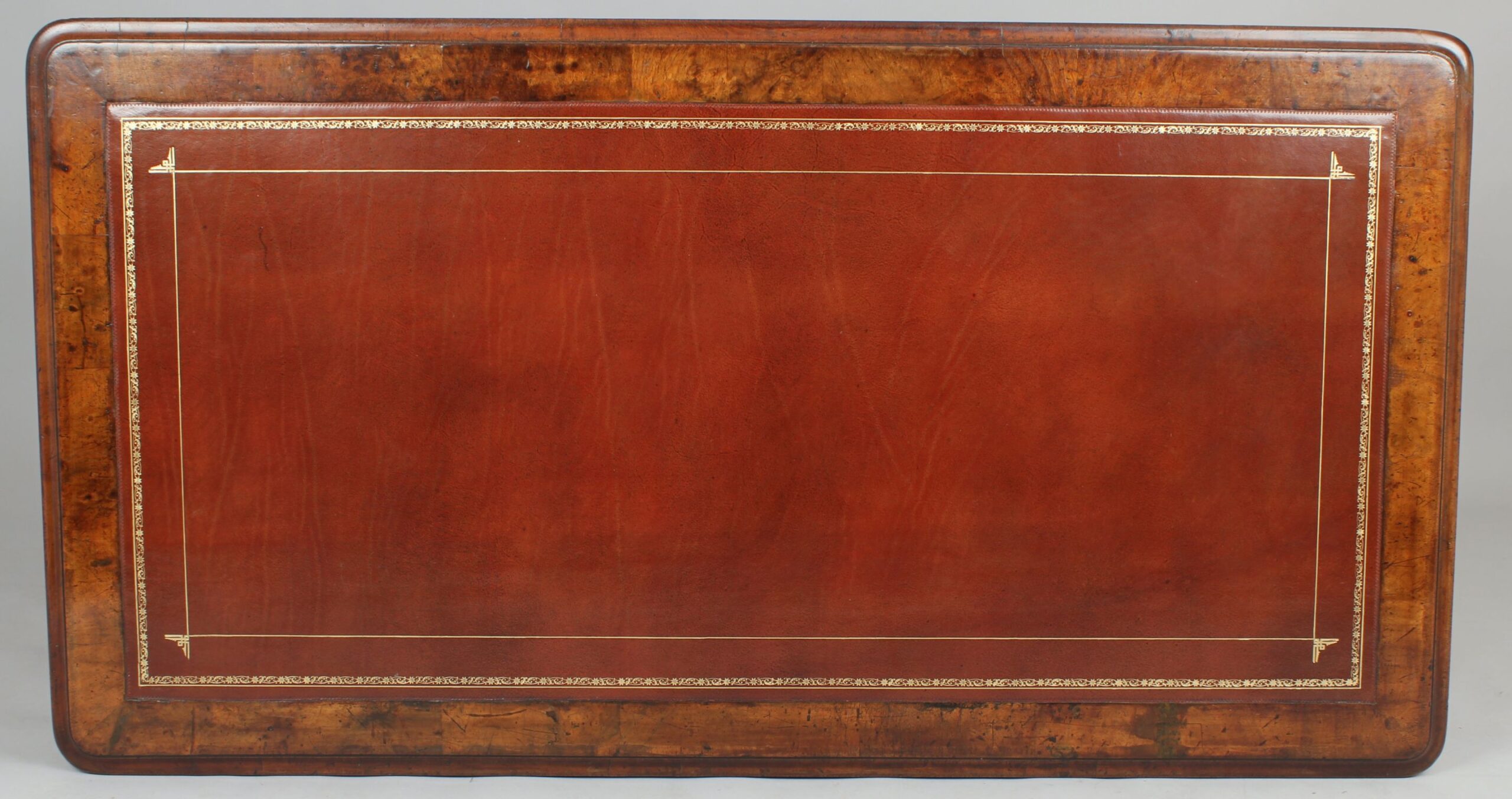 Victorian walnut kneehole-desk