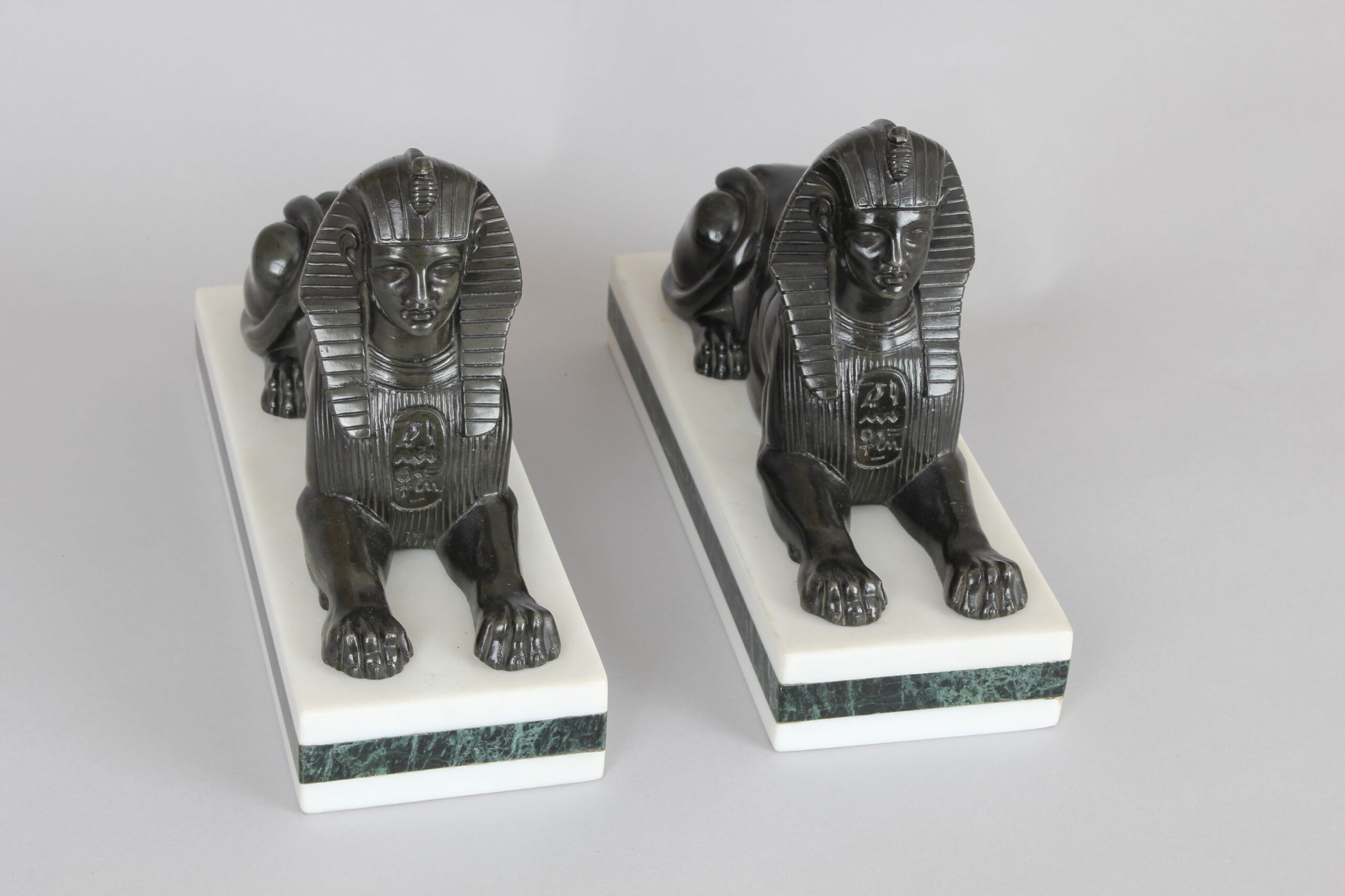 Pair of bronze sphinx