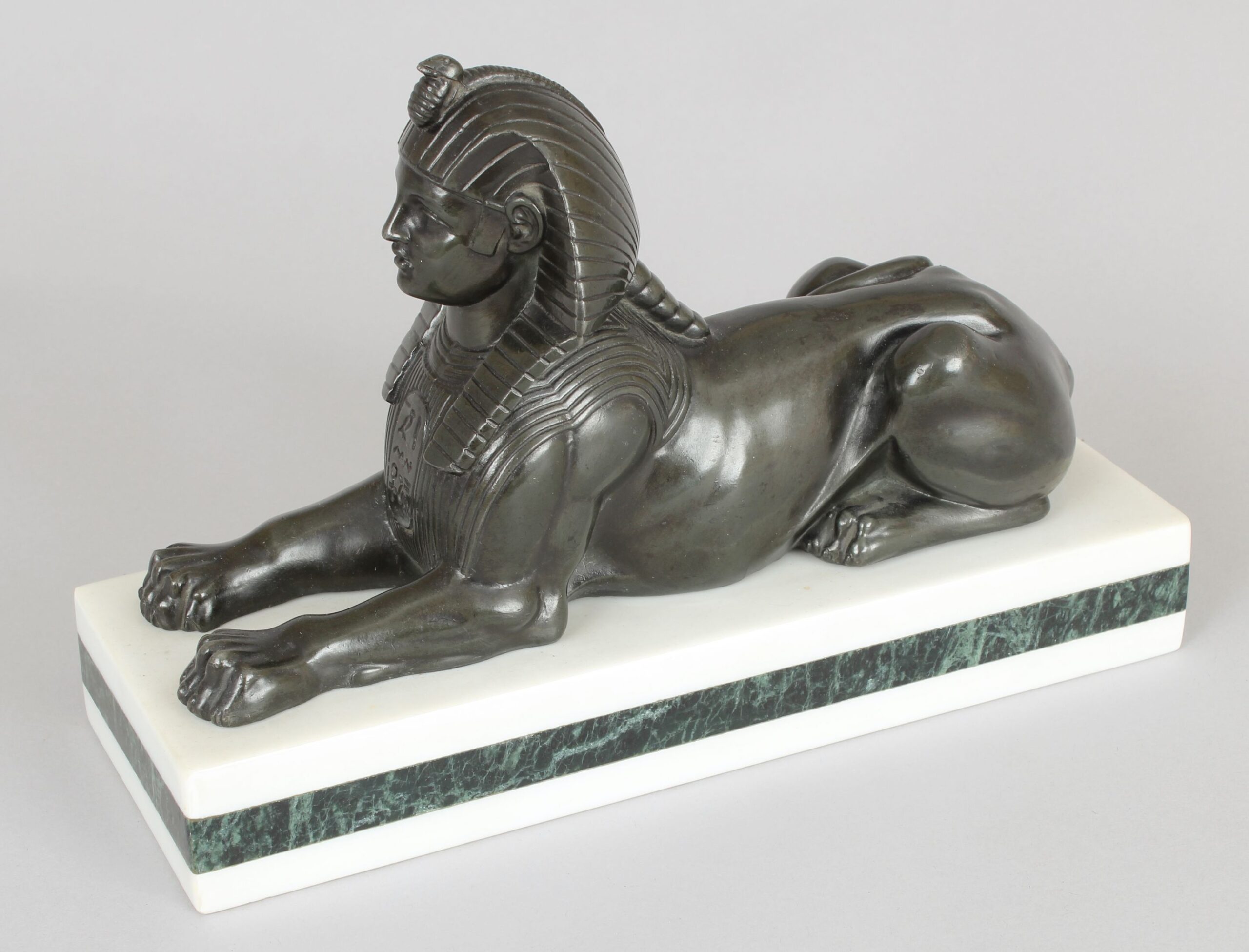 Pair of bronze sphinx