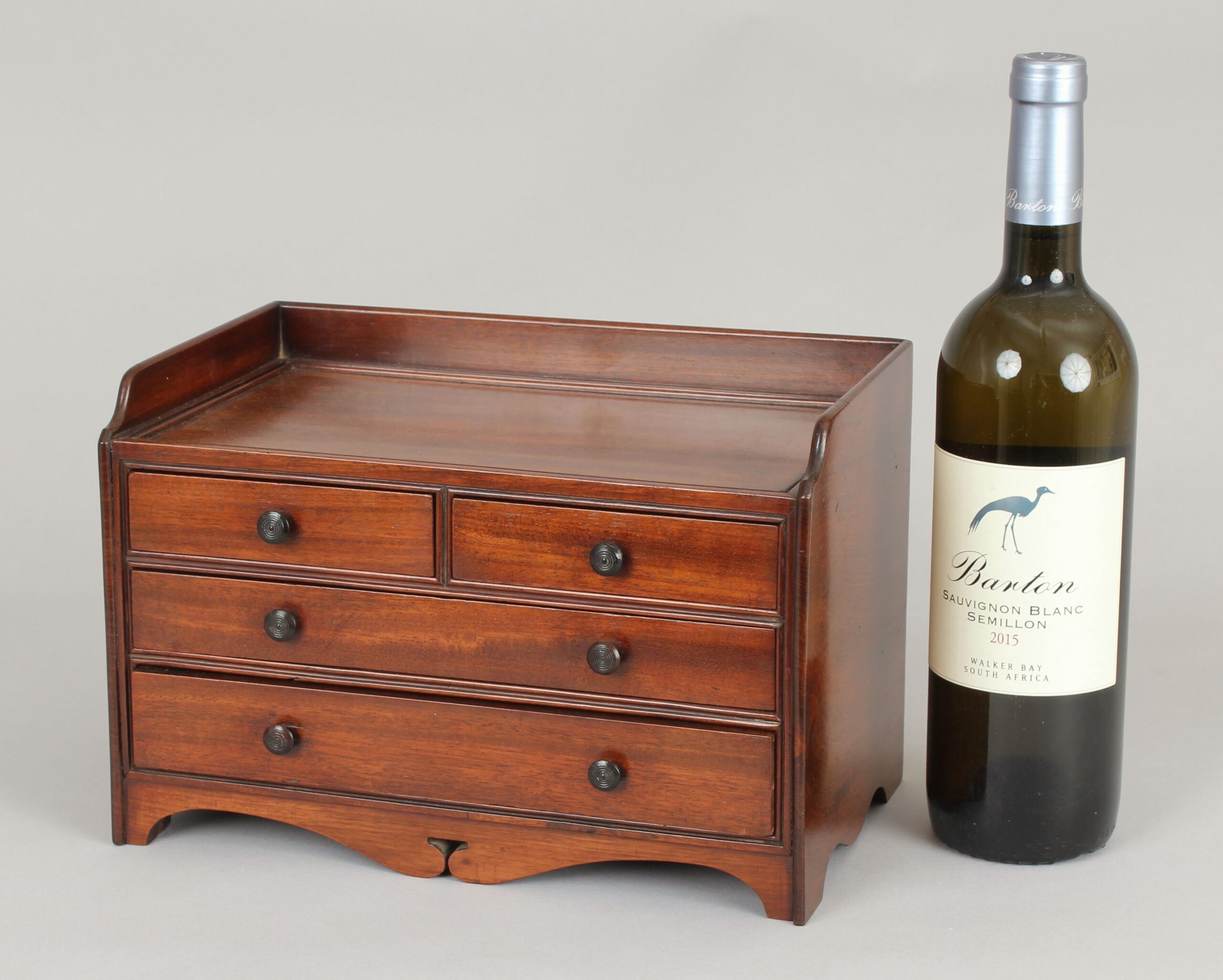 Fine quality George III period miniature mahogany chest-of-drawers