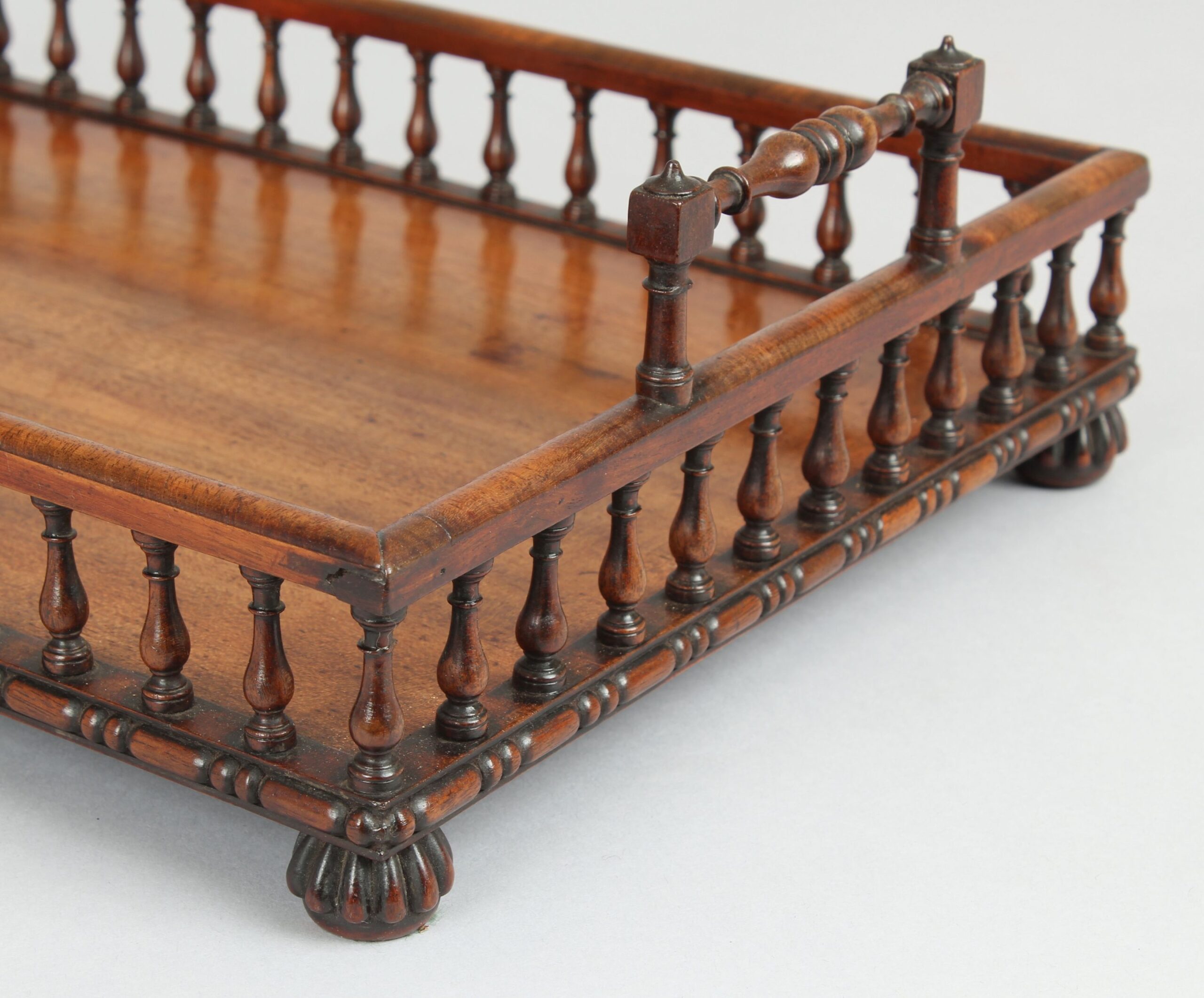 George IV period mahogany desk-tray
