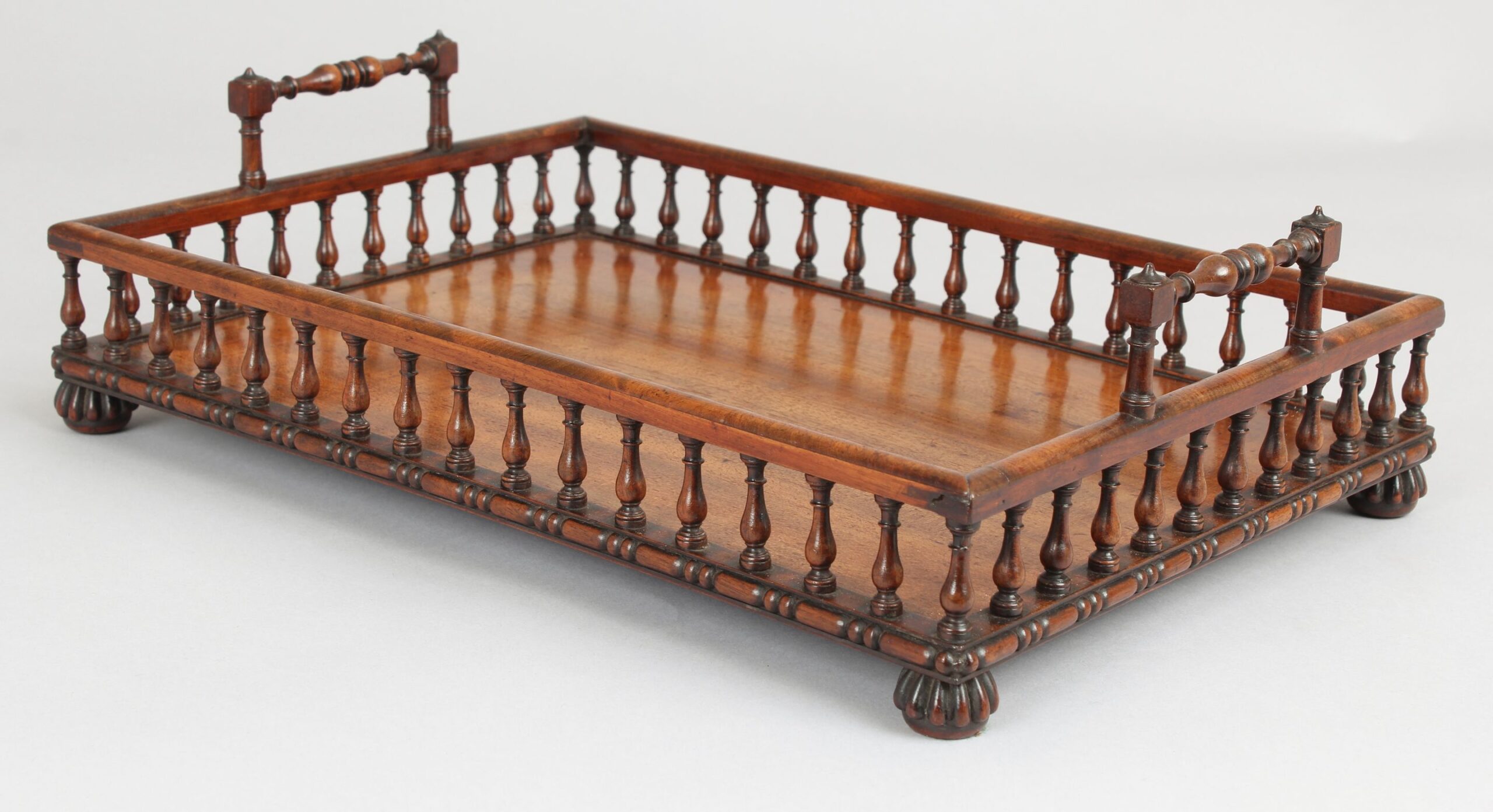 George IV period mahogany desk-tray