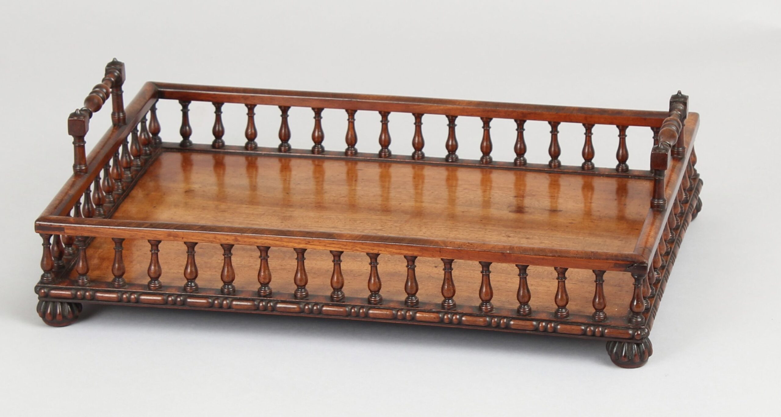 George IV period mahogany desk-tray