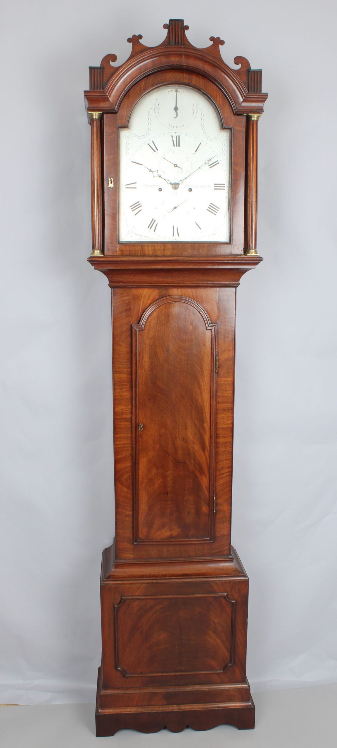 George III period mahogany long-case clock by John Vidion of Faversham