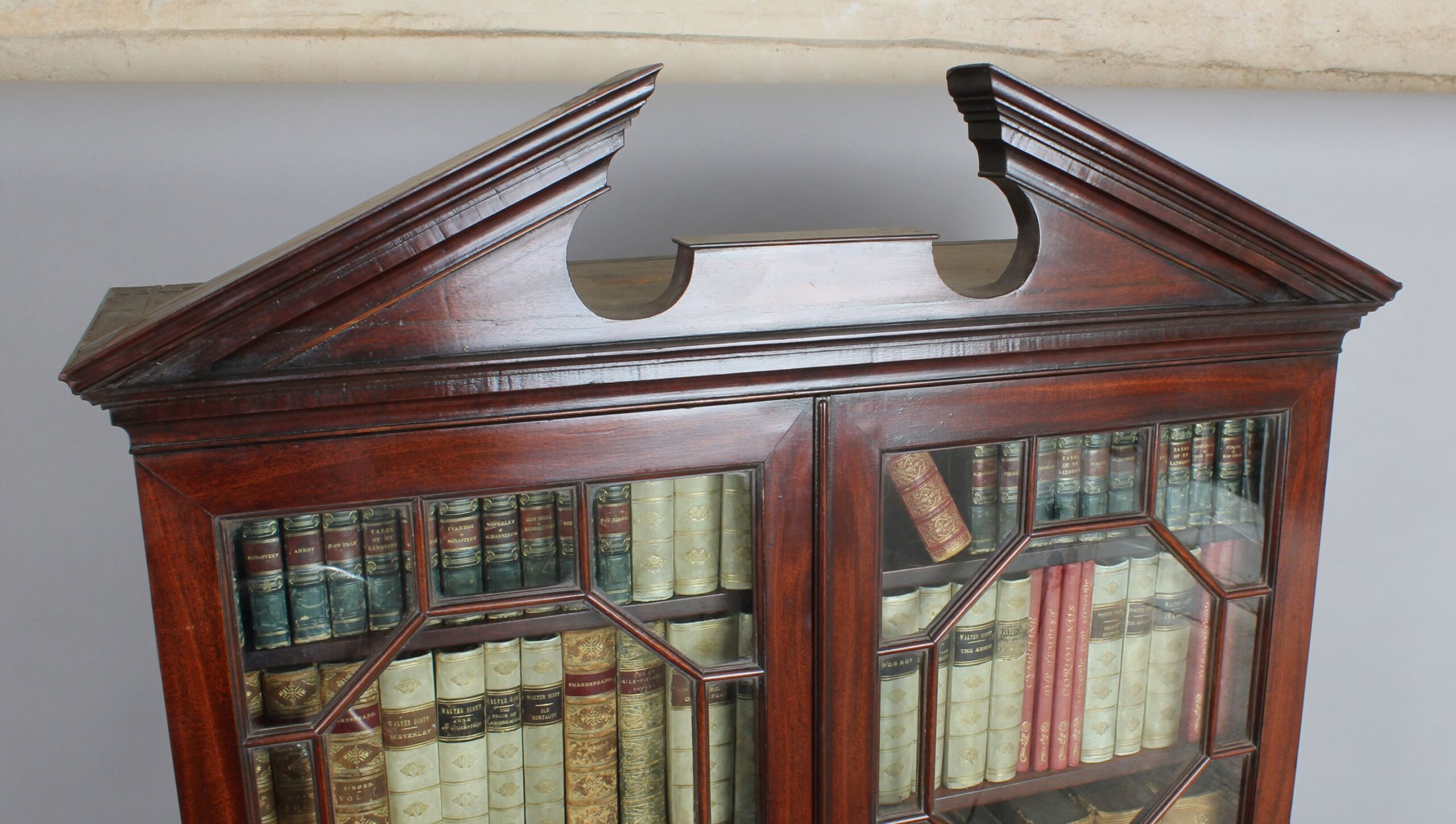 George III period mahogany bookcase of unusually small proportions