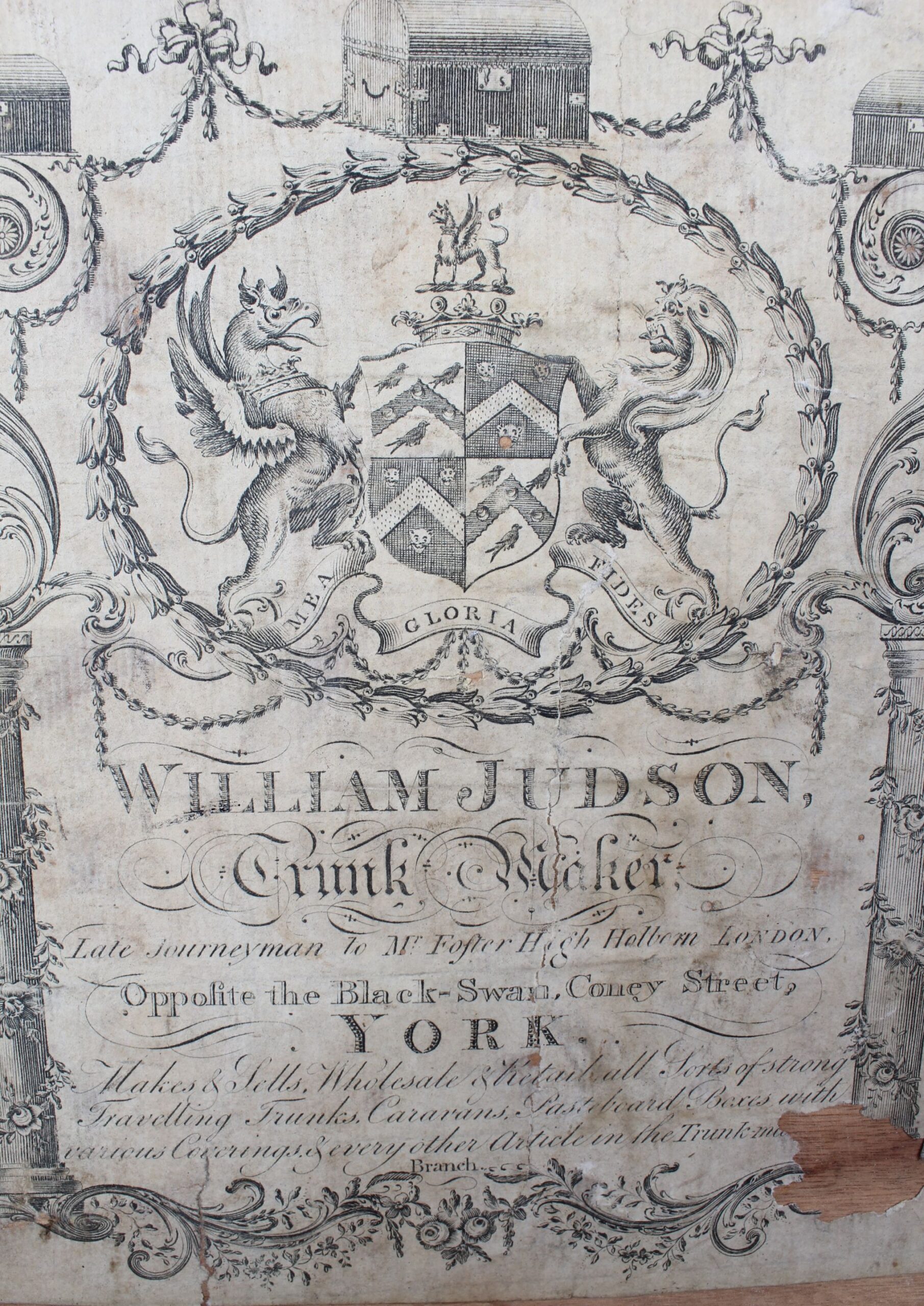 Rare George III period travelling trunk