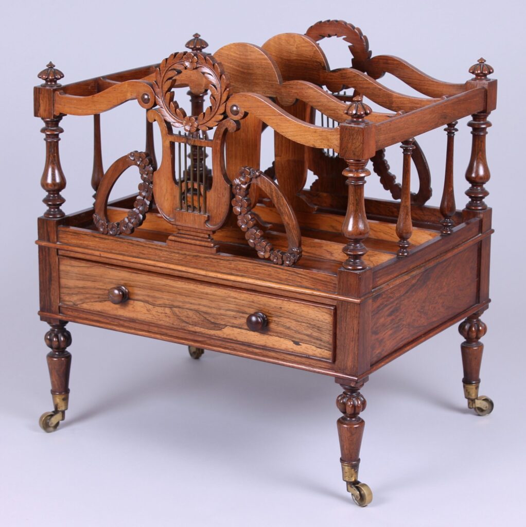 George IV Rosewood Canterbury in the manner of Gillows
