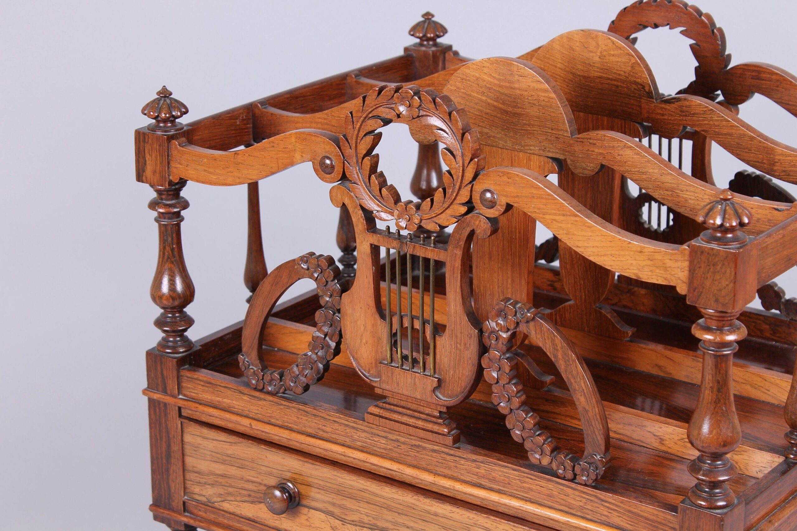 George IV Rosewood Canterbury in the manner of Gillows