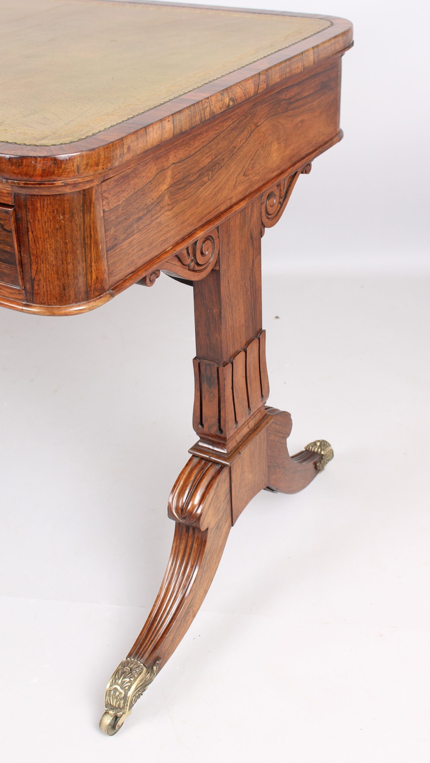 Rosewood free-standing writing table