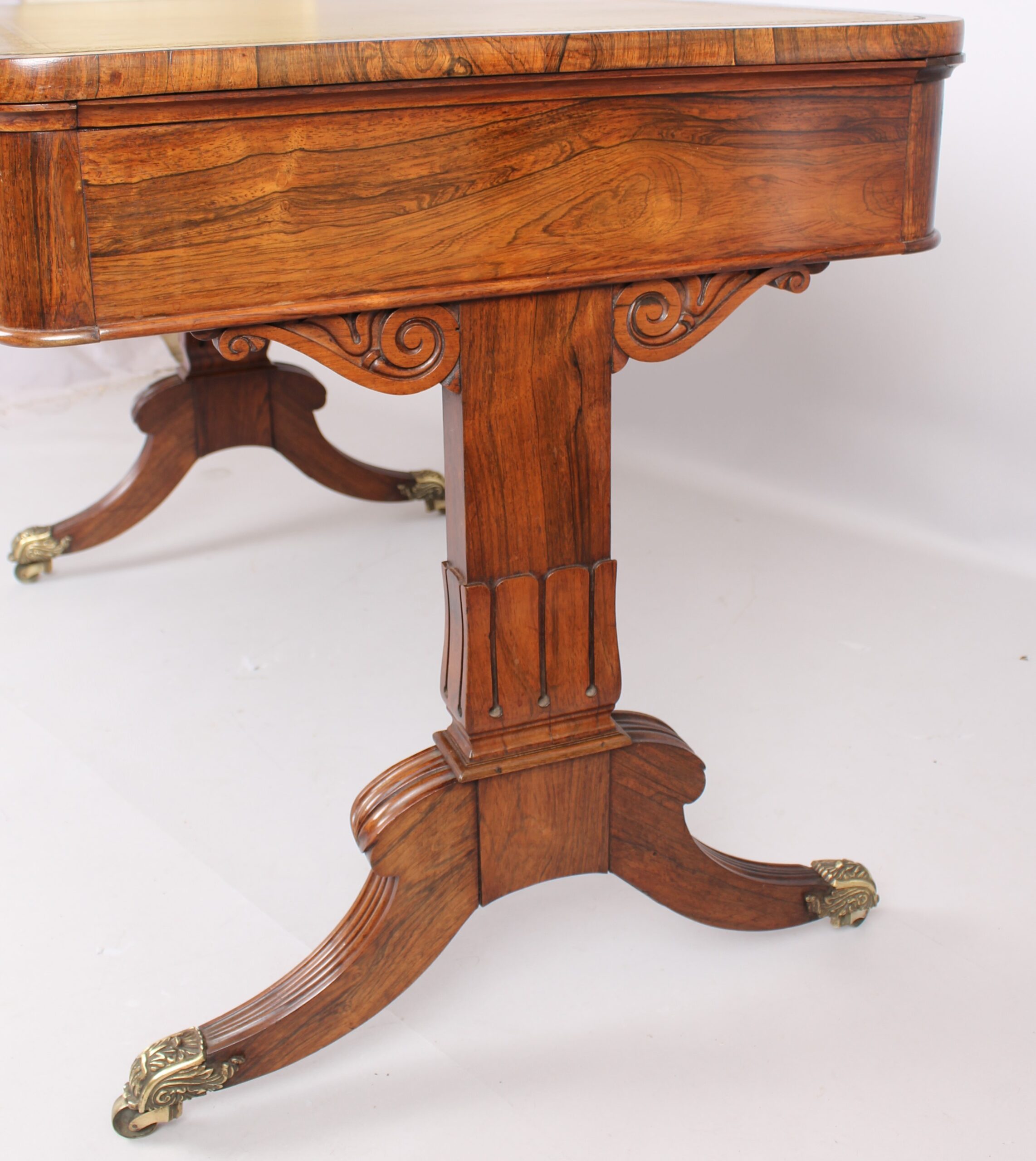 Rosewood free-standing writing table
