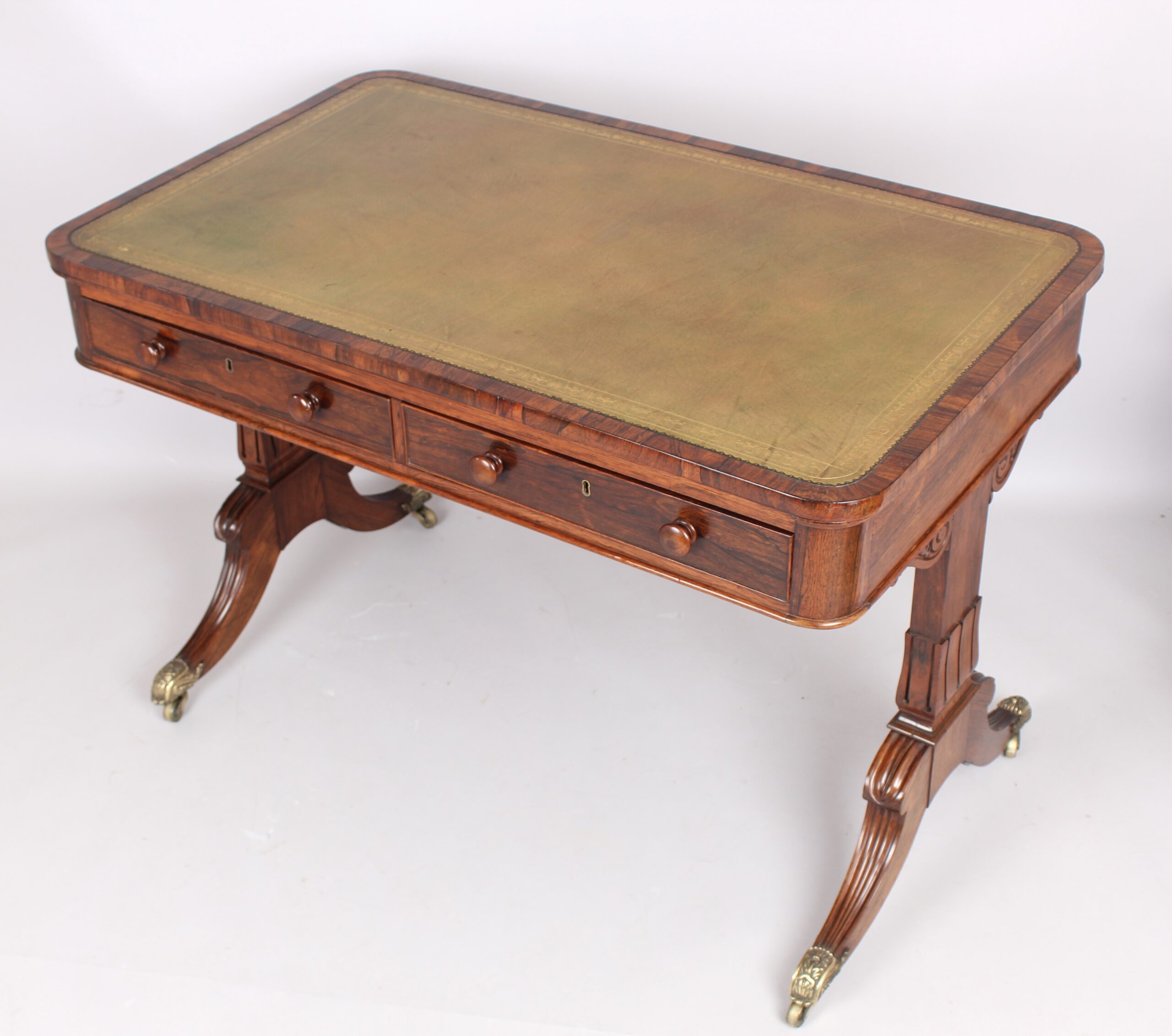 Rosewood free-standing writing table