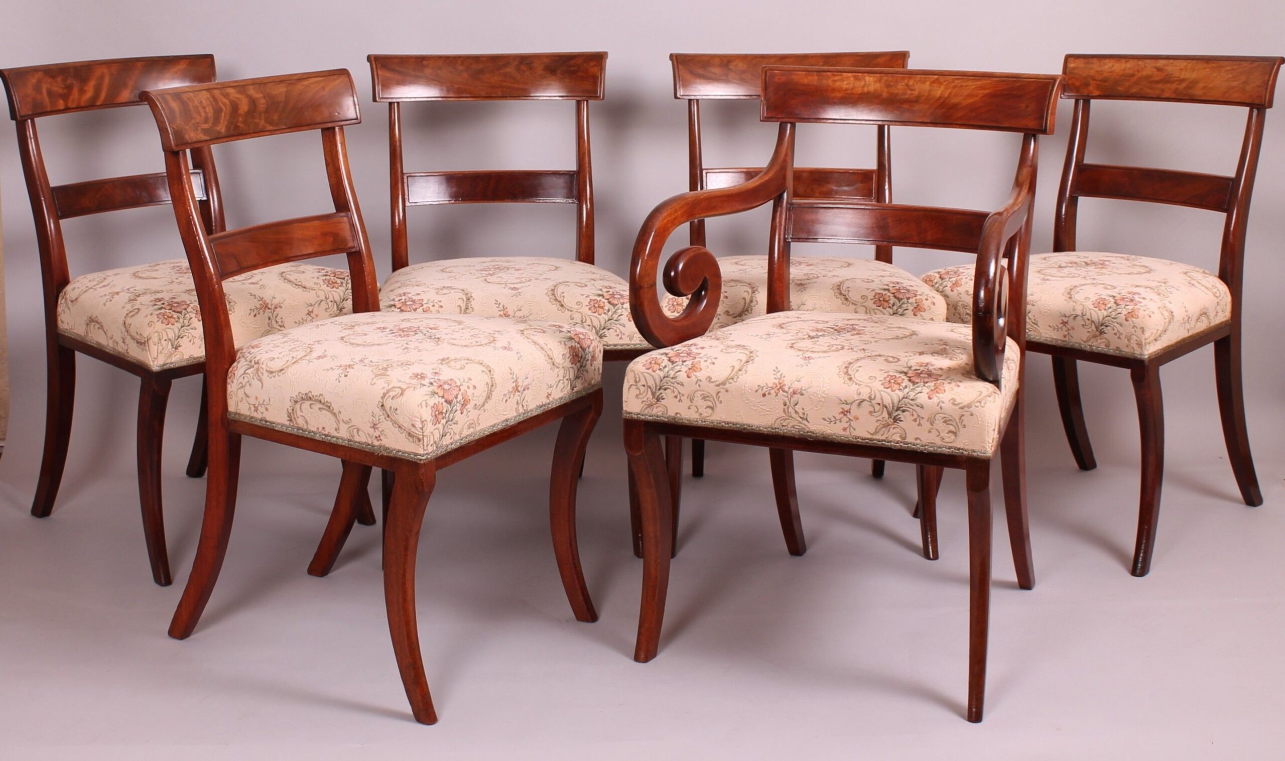 Set of 14 fine quality mahogany early 19th century dining chairs