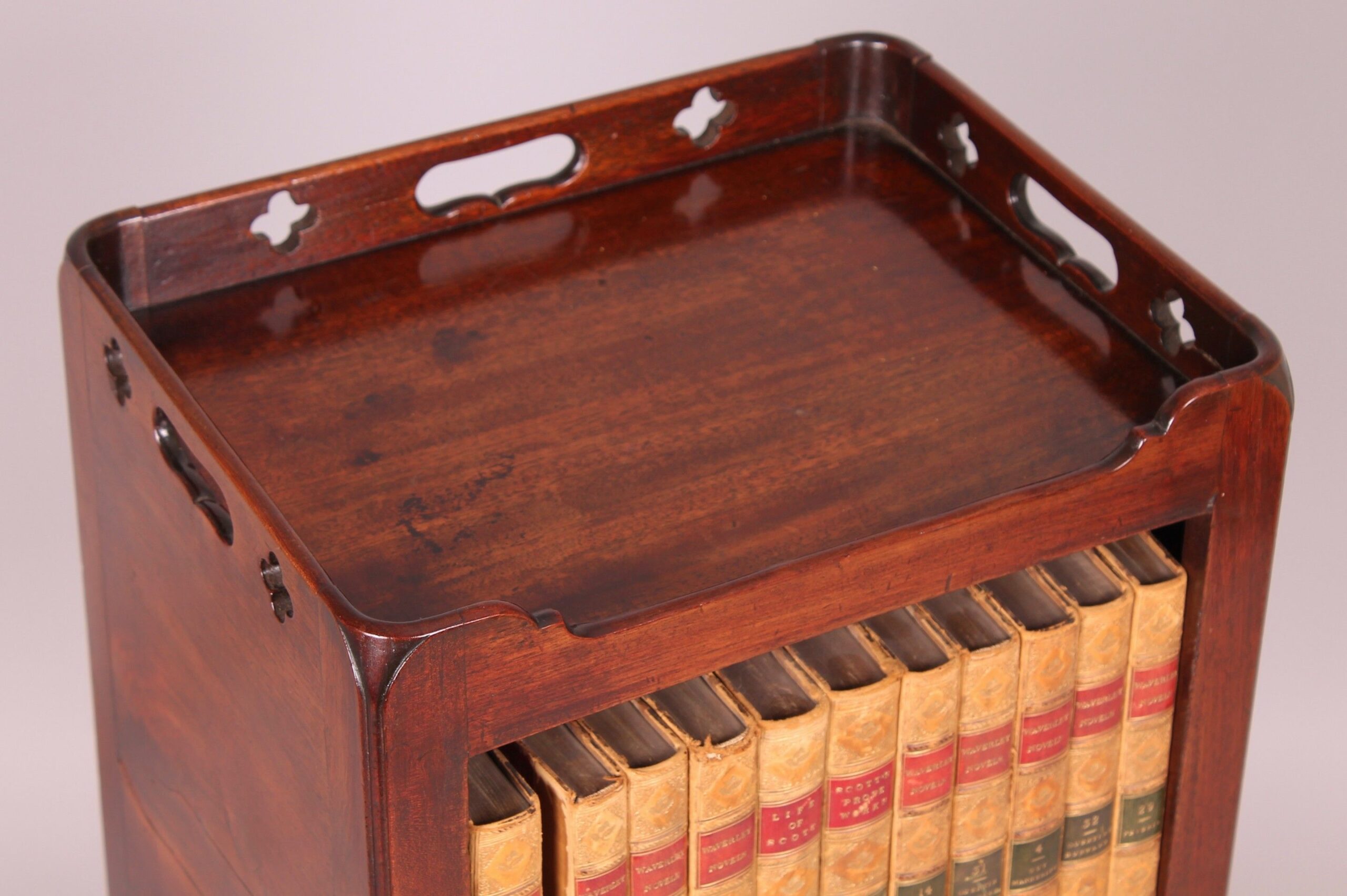 George III Mahogany bedside-cupboard of unusually small proportions