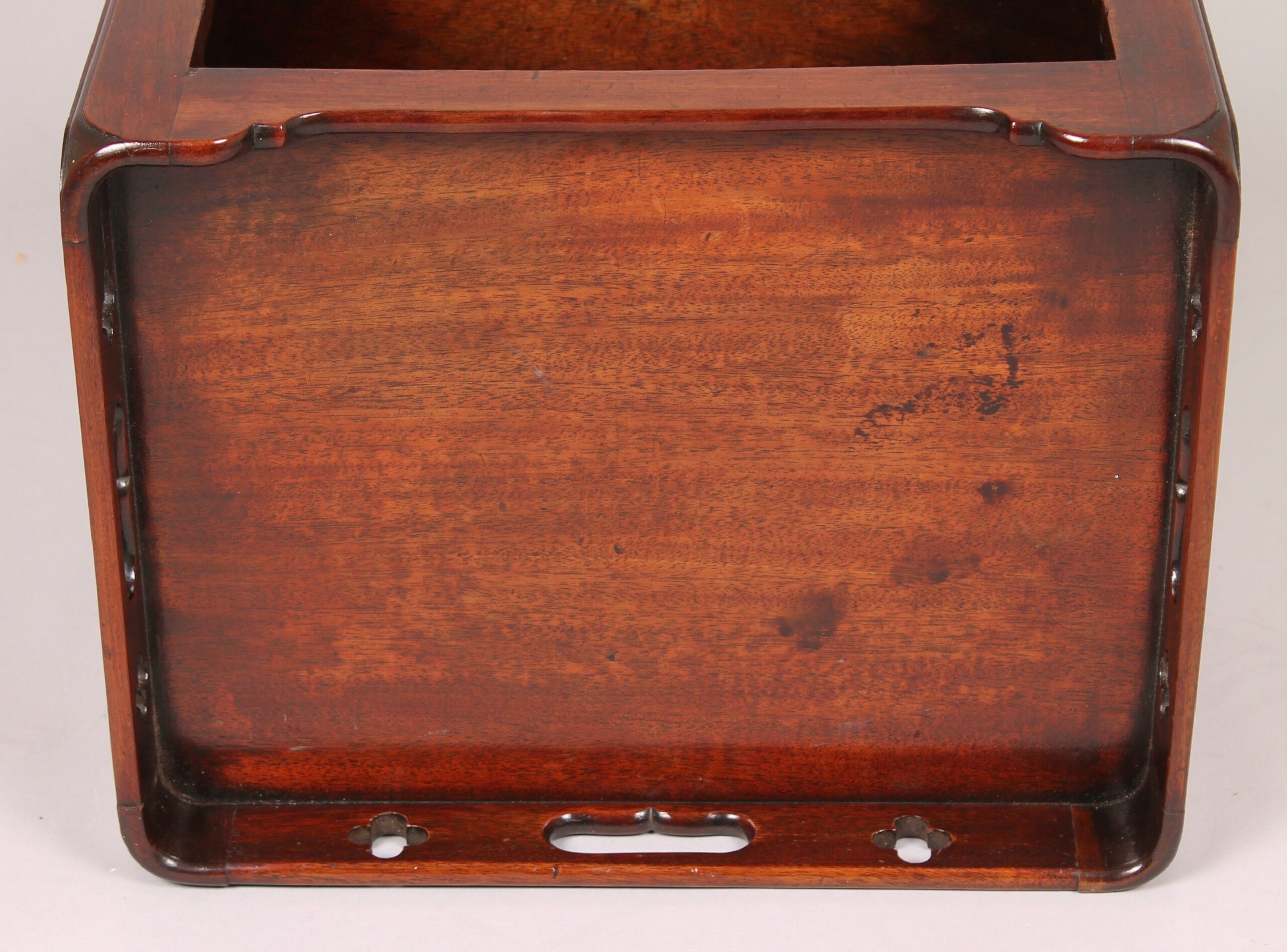 George III Mahogany bedside-cupboard of unusually small proportions