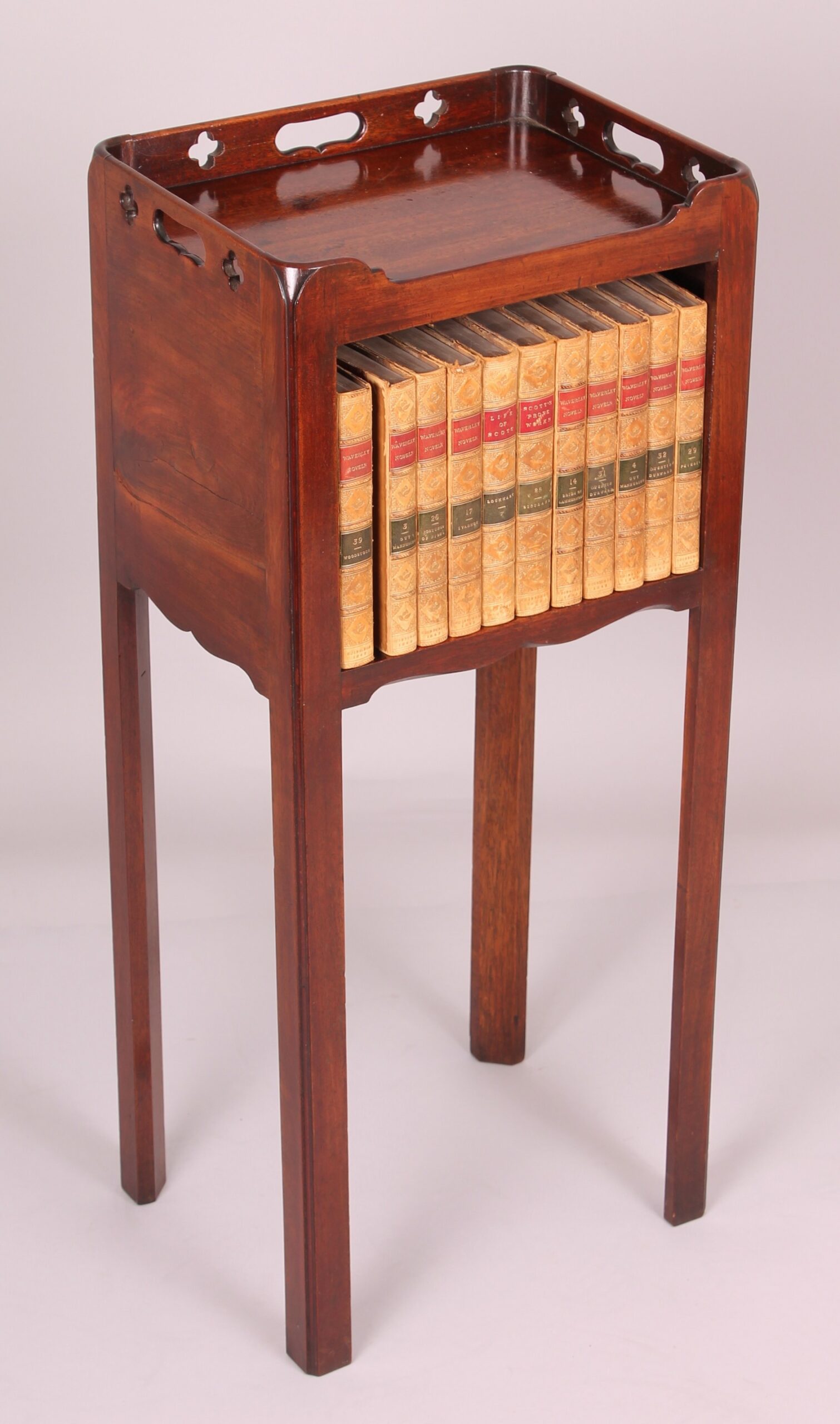 George III Mahogany bedside-cupboard of unusually small proportions