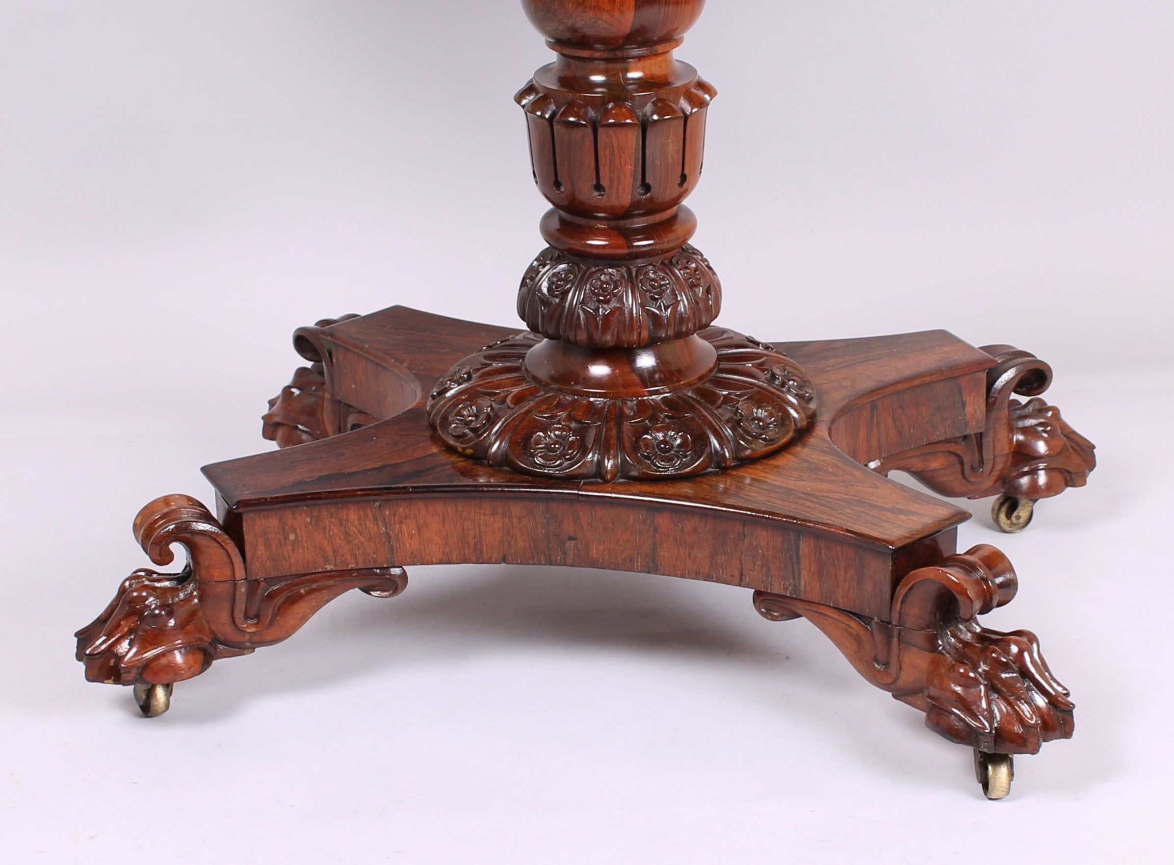 William IV rosewood card-table