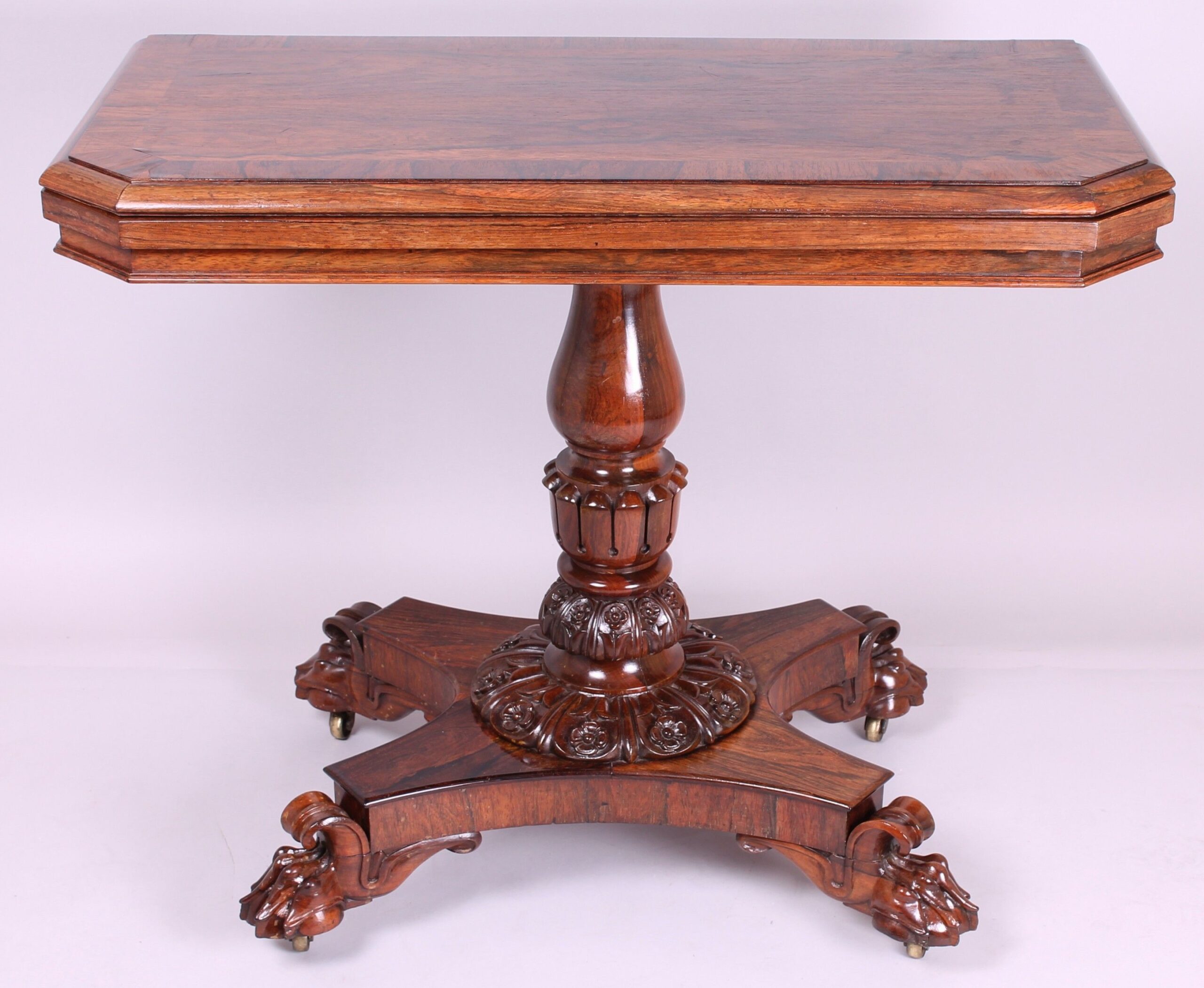 William IV rosewood card-table