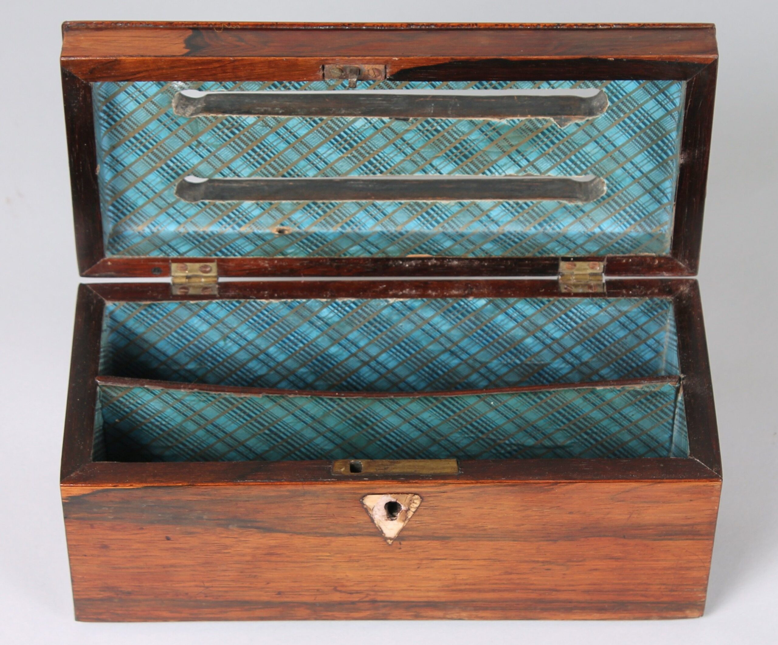 William IV period rosewood desk letter-box