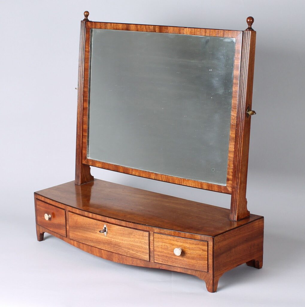 George IV period pale mahogany toilet-mirror
