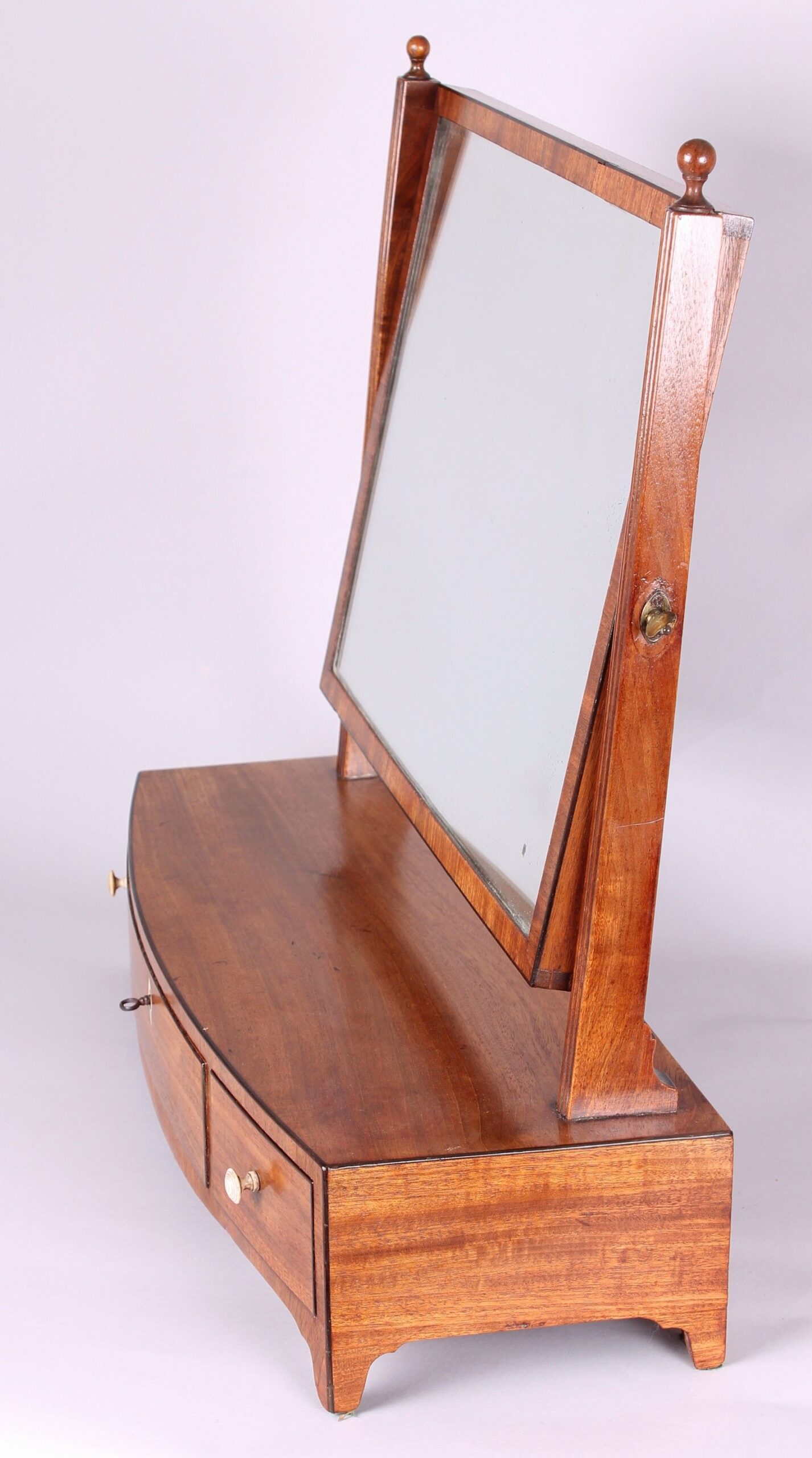 George IV period pale mahogany toilet-mirror